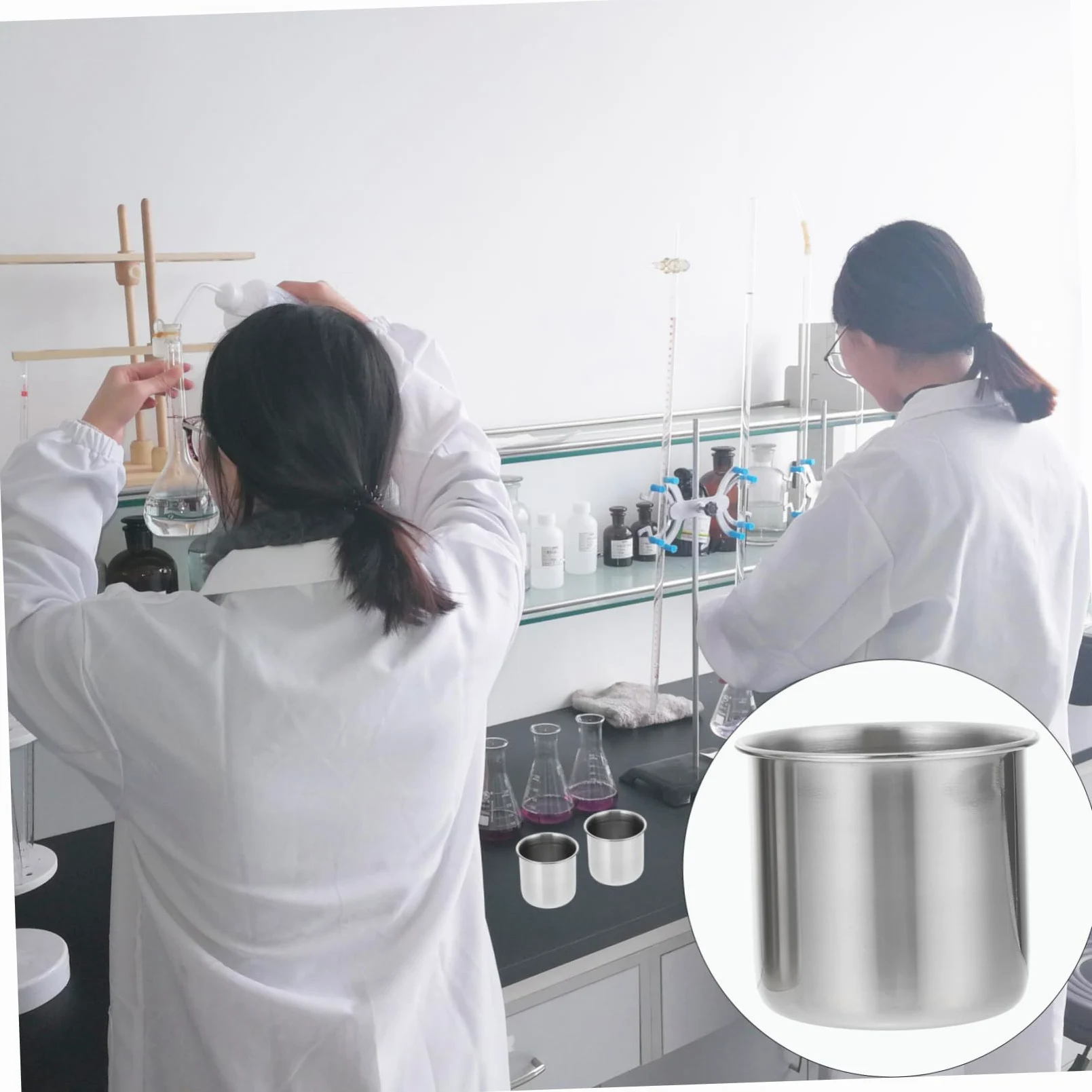 UKCOCO 6piezas Vaso de Medicina de Acero Inoxidable Vaso Medidor Pequeño sin Escala para Medicamentos o Recolección de Muestras