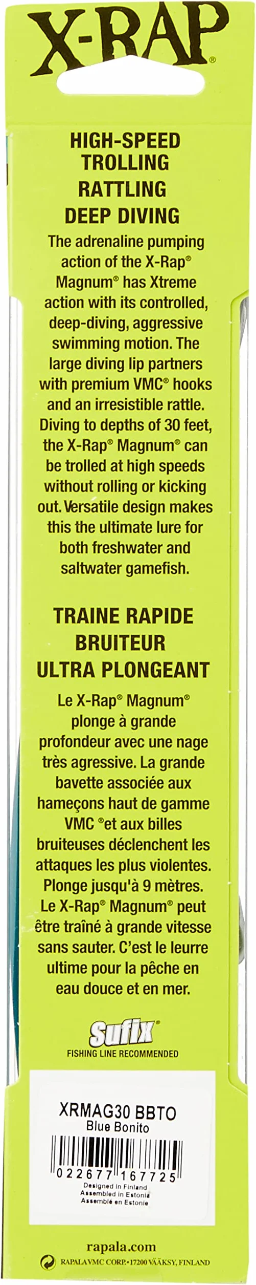 Rapala X-Rap Magnum Señuelo de Pesca Marina Hundimiento 12m