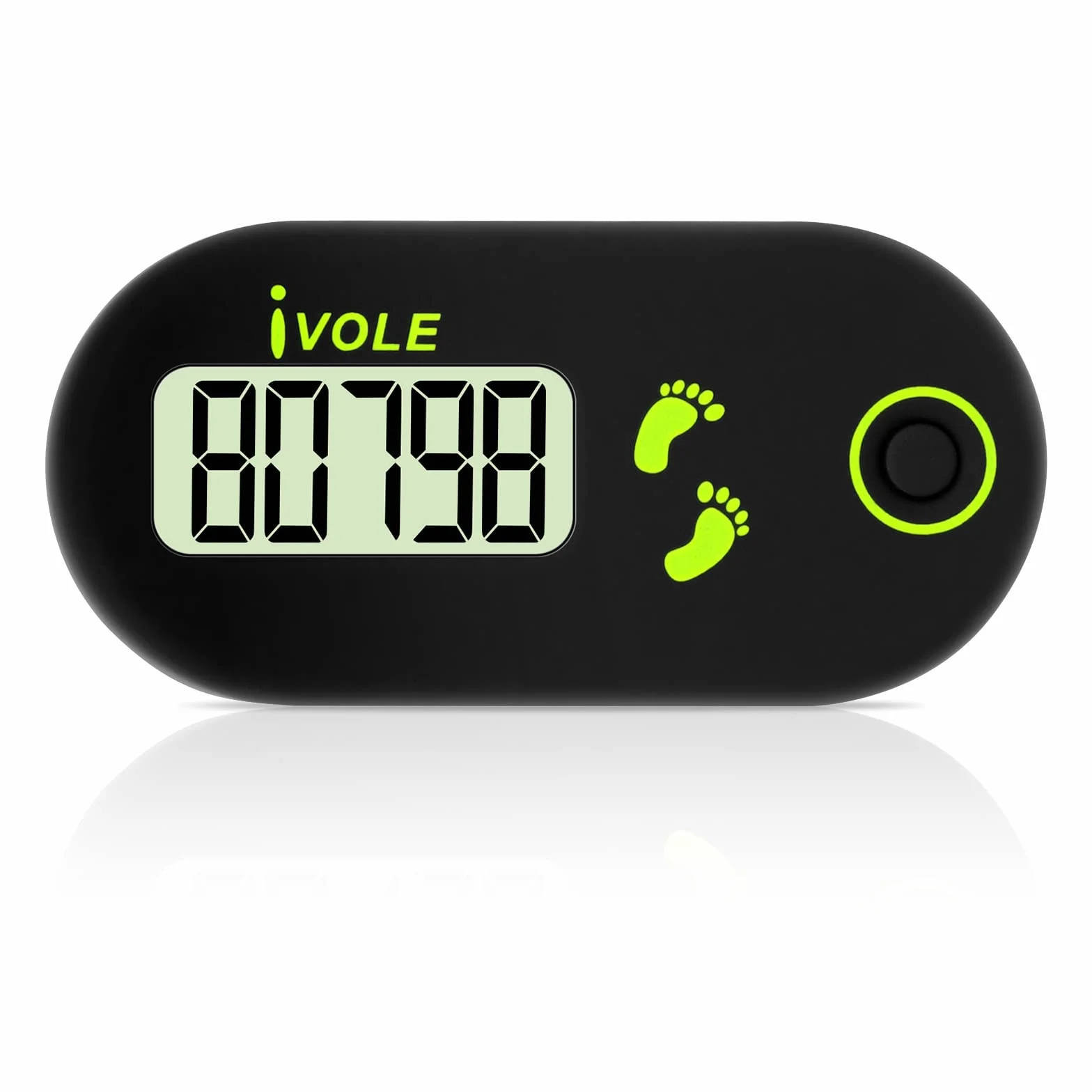Flintronic Podómetro de Pantalla Mini 3D para Caminar, Deportivo Portátil con Cordón de Clip