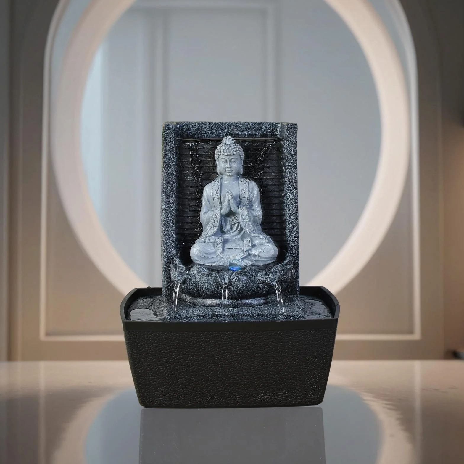 Zen'Light SCFRB1 - Fuente de Interior, 20 x 15 x 26 cm, Color Plateado