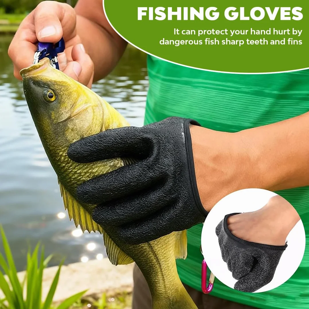 Guantes de Pesca Impermeables Resistentes a Cortes y Pinchazos Cierre Magnético