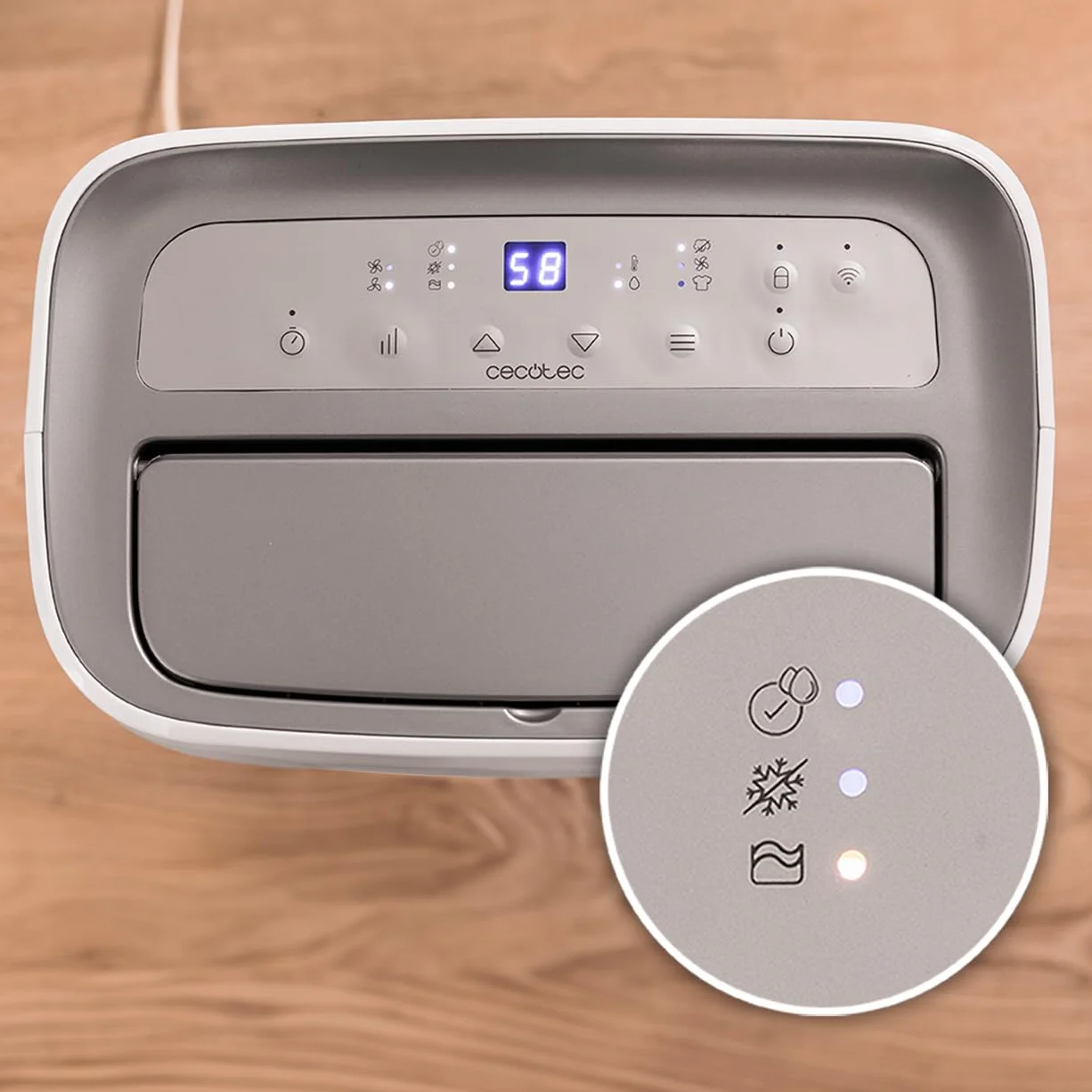 Cecotec Deshumidificador con Temporizador y Control Wifi BigDry 10000 Expert Connected. 580W, Depósito Extraíble de 6L, Deshumidificación de 30L/día, Selección de Humedad, Secado de Ropa