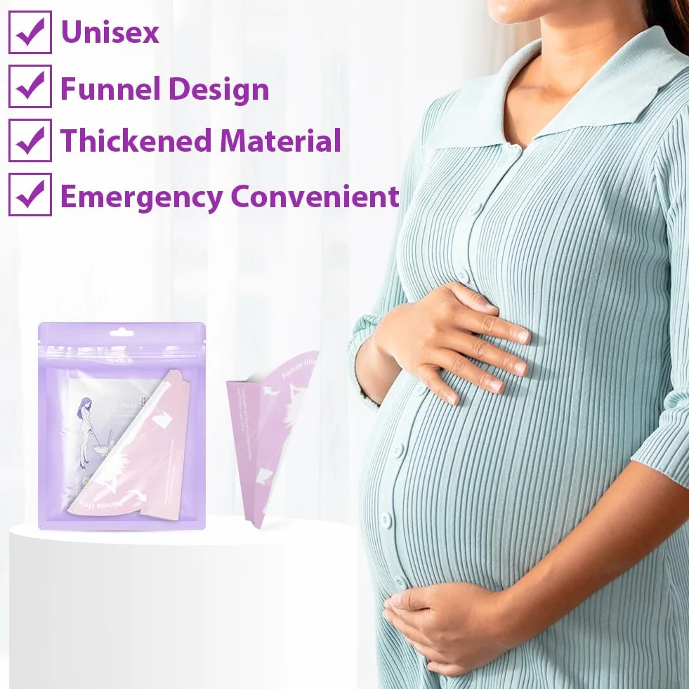 OFFCUP Urinella Desechable para Mujer, Embudo de Papel Portatil Plegable para Viaje Camping