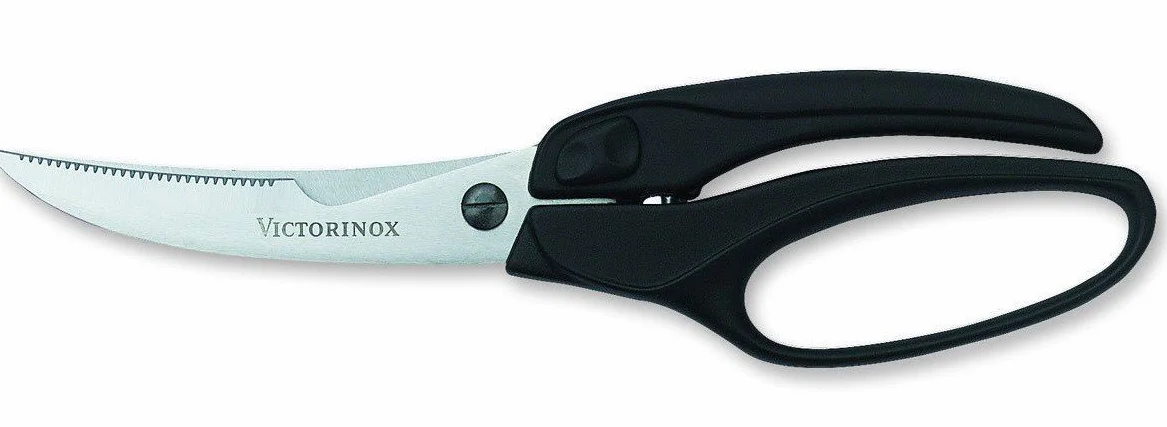Victorinox Tijeras profesionales para aves, Tijeras de cocina, Acero inoxidable, Cuchillas extra afiladas, Mango de plástico robusto