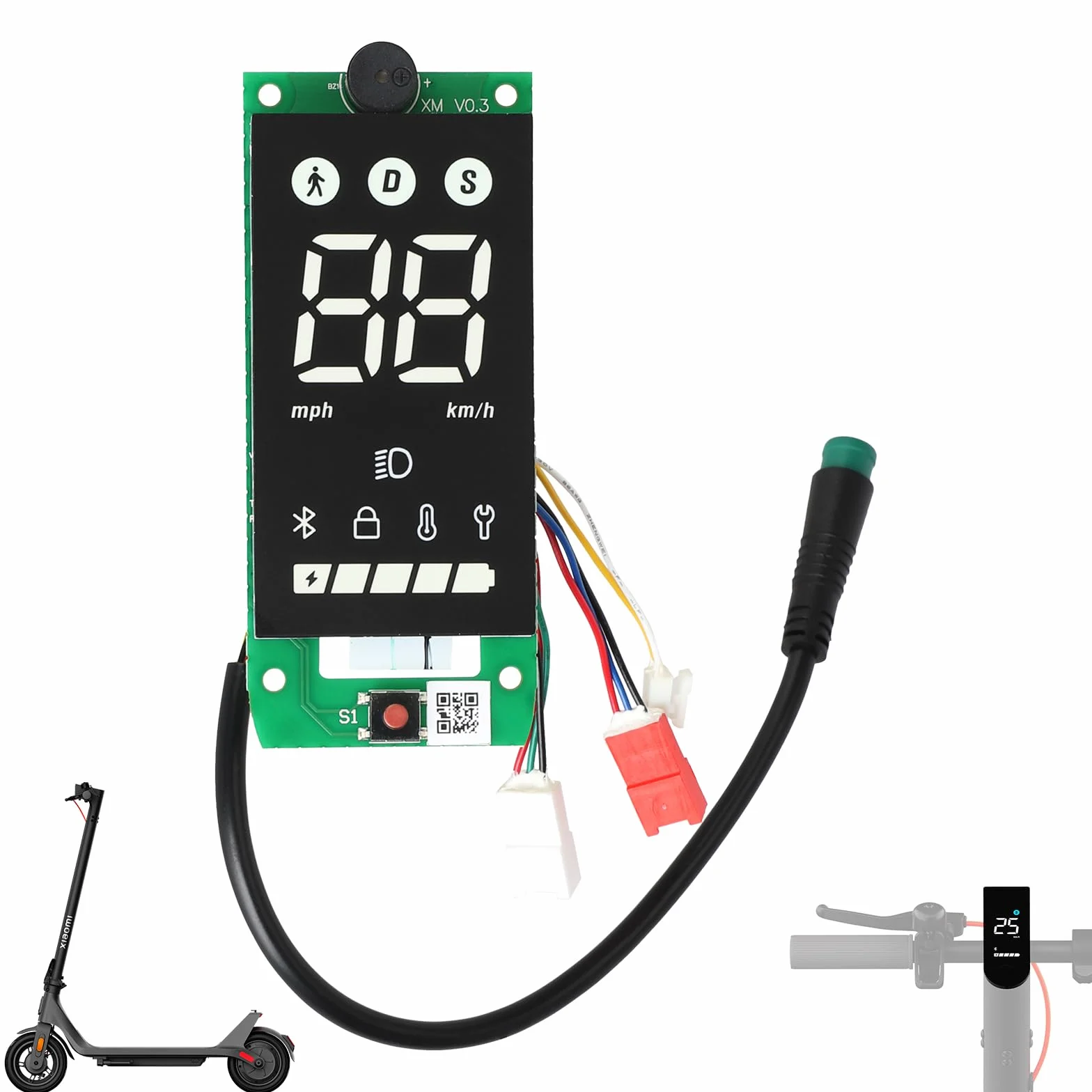 Ulip Placa de salpicadero con pantalla LED para Xiaomi 4 Lite 2nd Gen scooter eléctrico