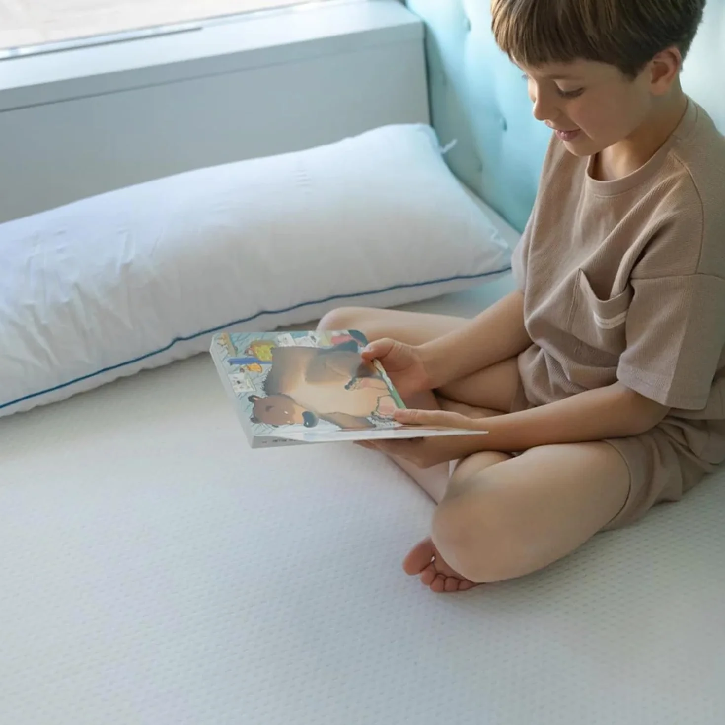 EcusKids Almohada de Bebé Shima 75cm Accesorios para Cama Blanco