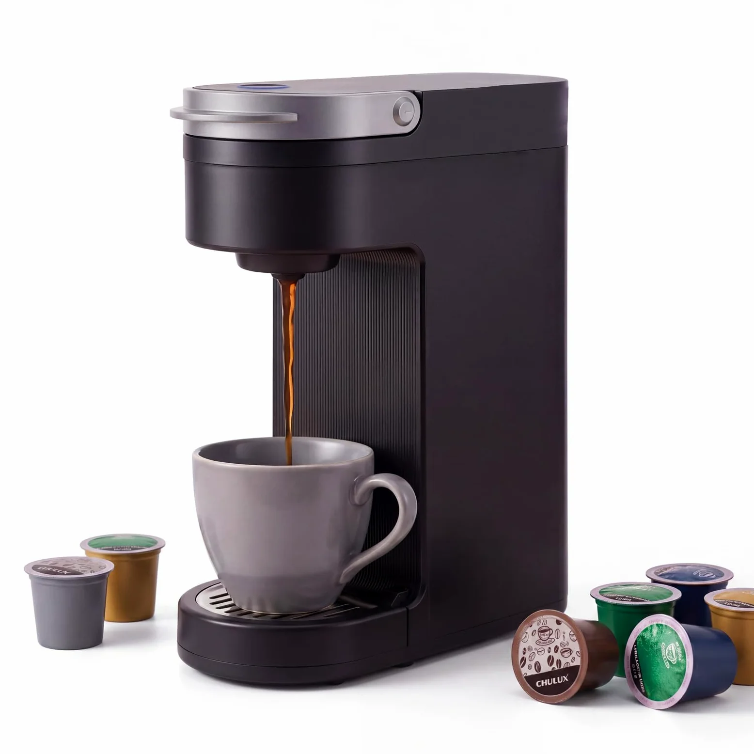 Cafetera Capsulas, Cafetera Multicápsulas con Aislamiento Térmico y Función De Calentamiento, La Máquina De Café Multicápsulas para Cápsulas K-Cup, Negro, 360ml