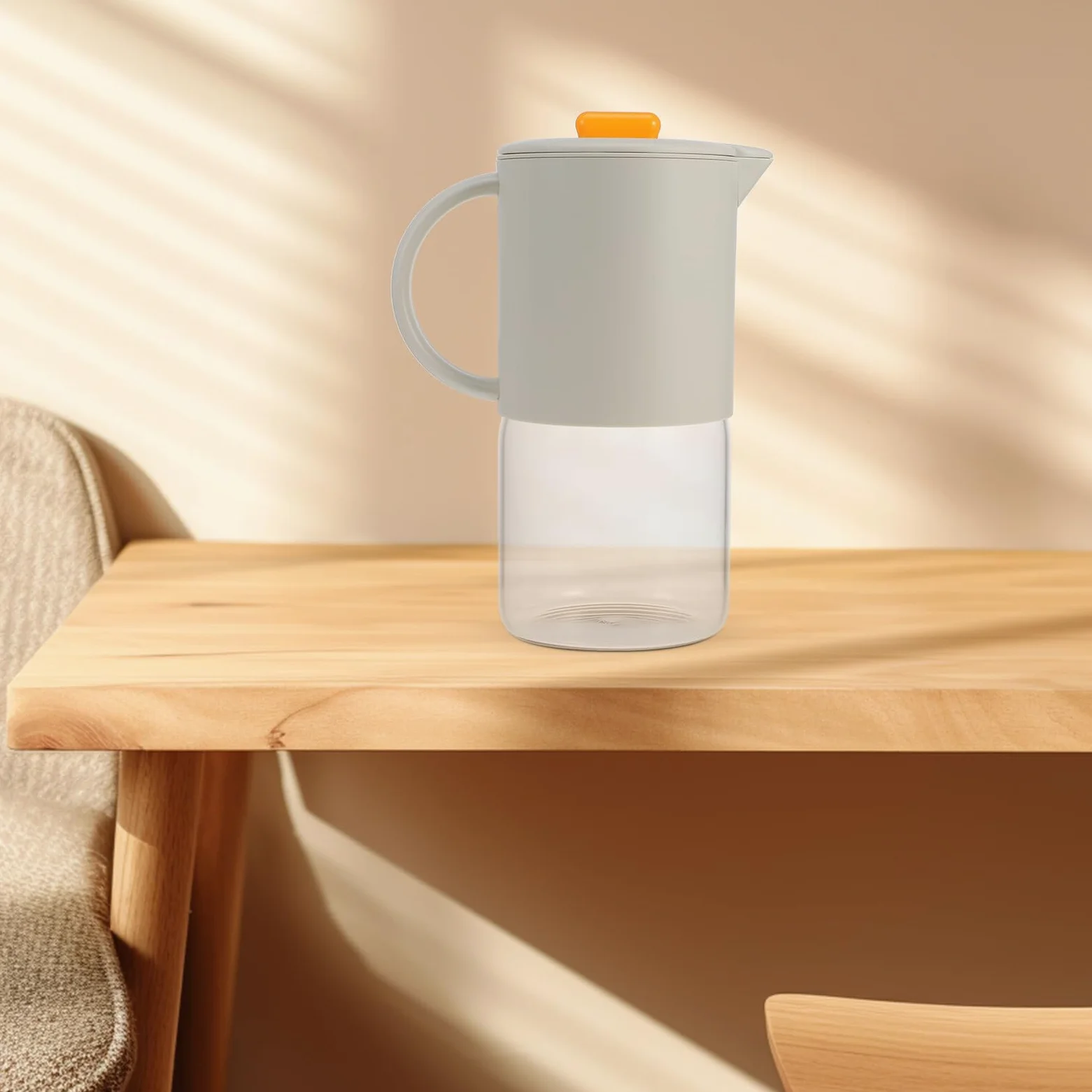 Jarra de Agua Grande con Tapa Automática Capacidad Amplia para Jugos y Bebidas Frías Resistente y Fácil de Limpiar para Hogar y Fiestas