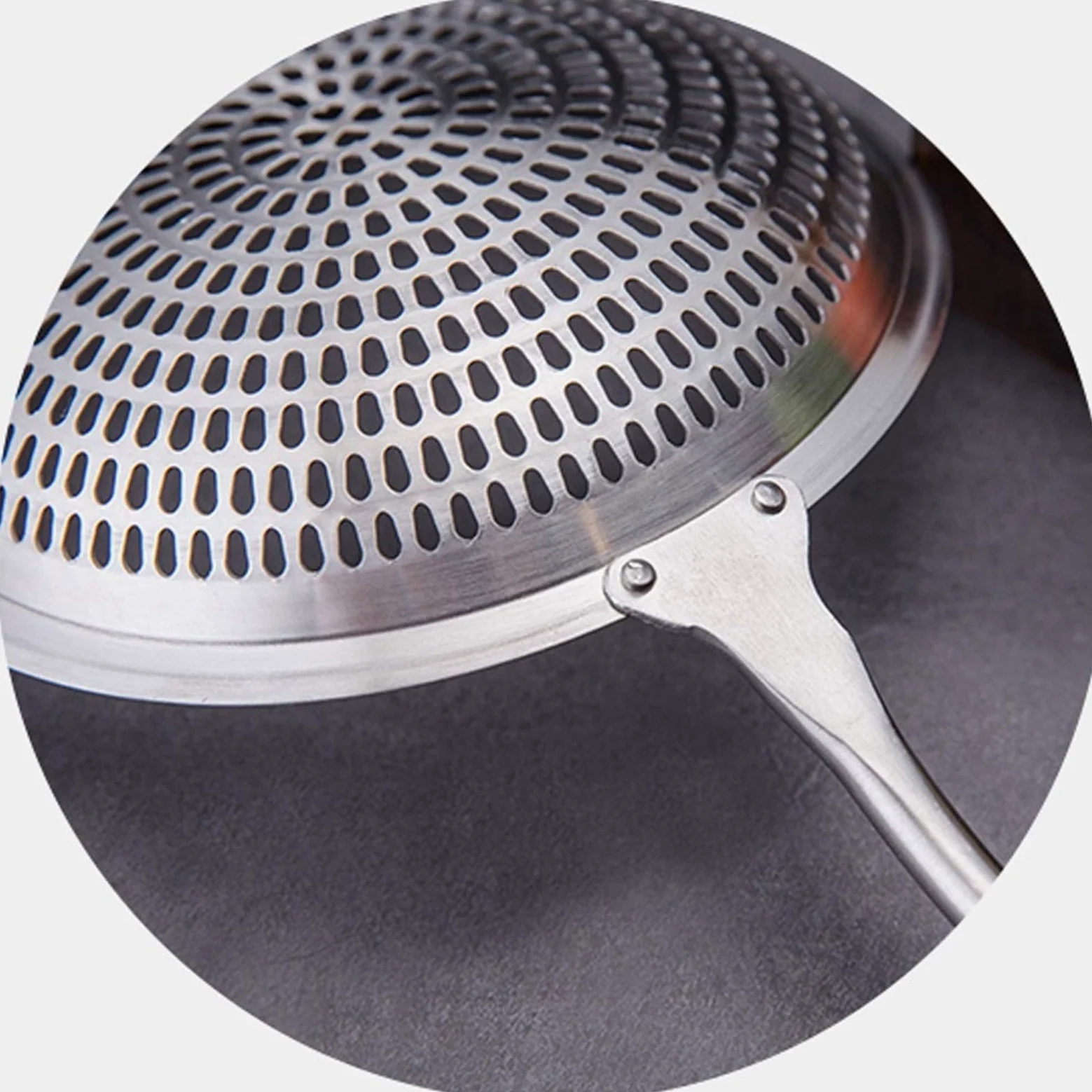 Cuchara agujereada Colador de Acero Inoxidable, colador Fino, hogar y colador Comercial de Acero de 13,1 Pulgadas de Largo colador