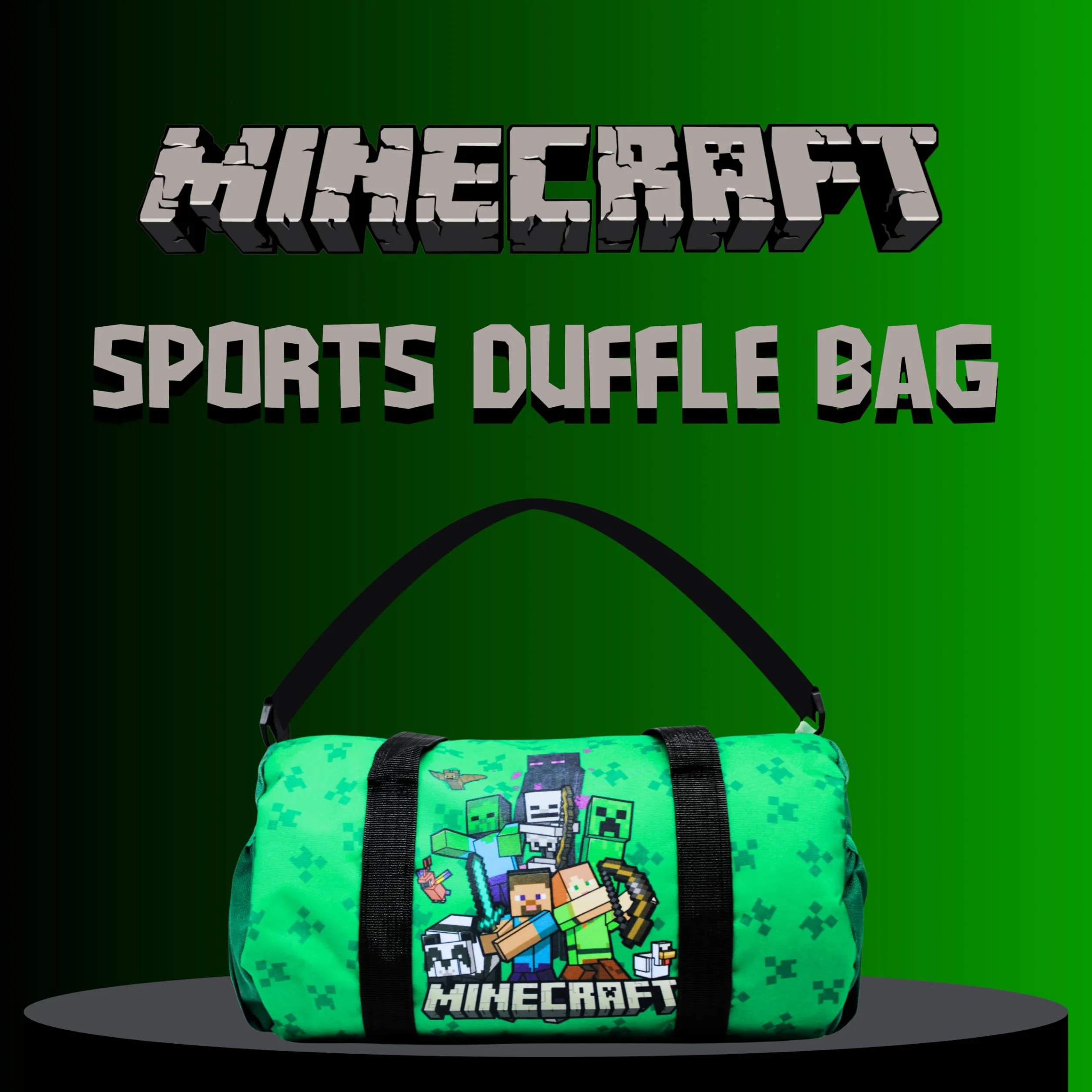 Minecraft Bolsa Deporte, Bolso Gimnasio Niños, Bolsa Equipaje Infantil, Regalo