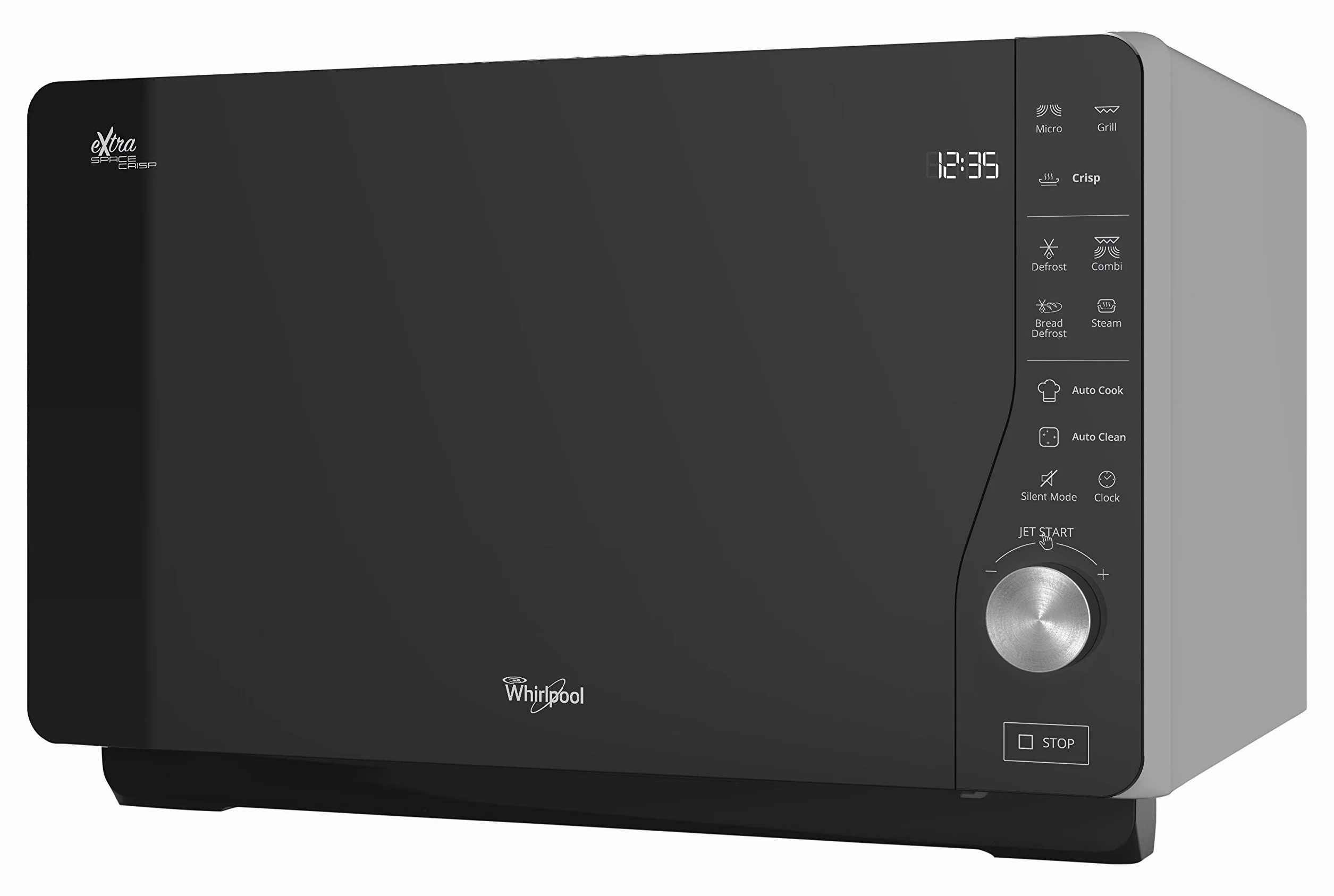 Whirlpool MWF 427 SL Encimera - Microondas (Encimera, Microondas combinado, 25 L, 800 W, Botones, Tocar, Negro, Plata)