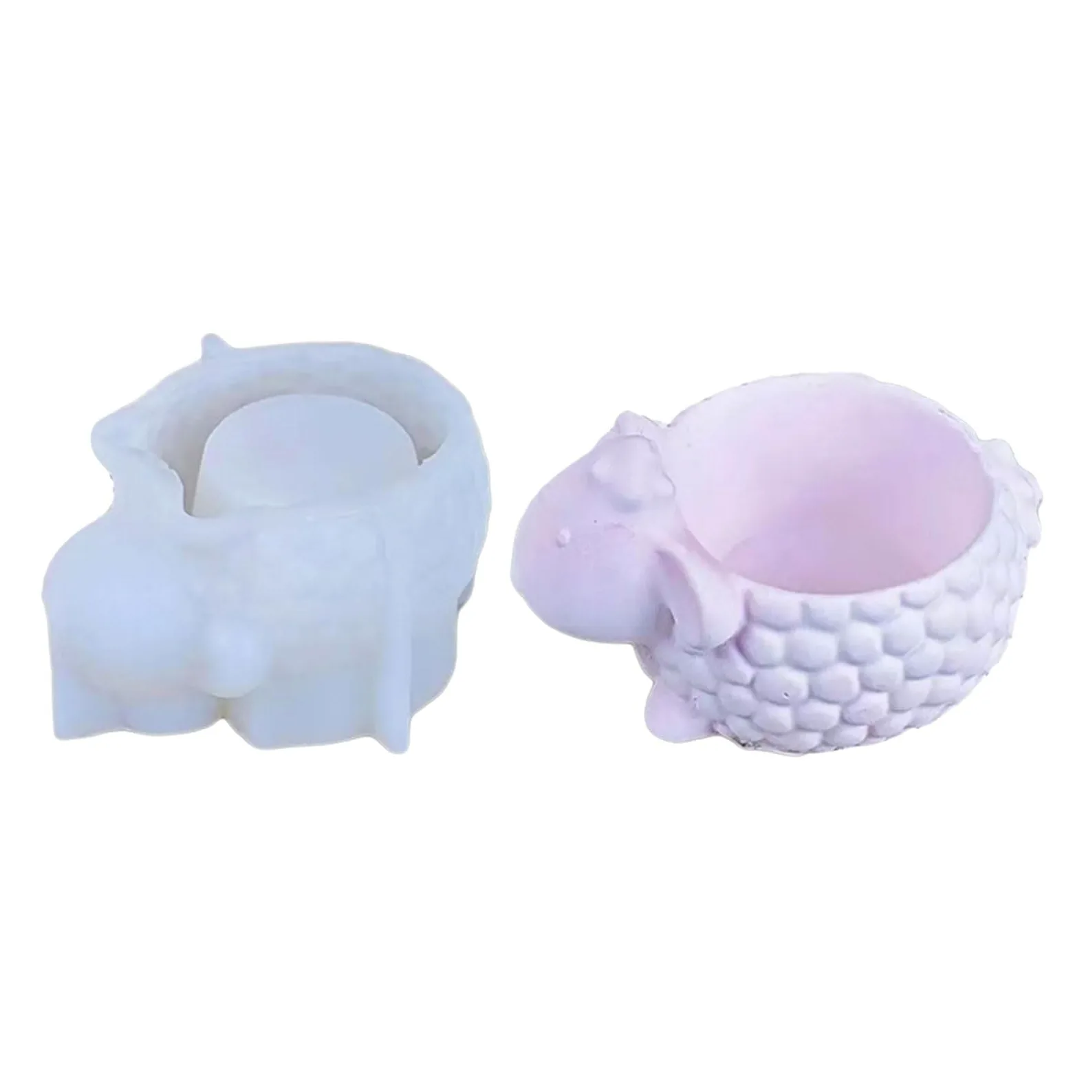 Moldes de silicona hechos a mano para macetas, moldes de silicona con forma de animal, ideales para macetas de flores