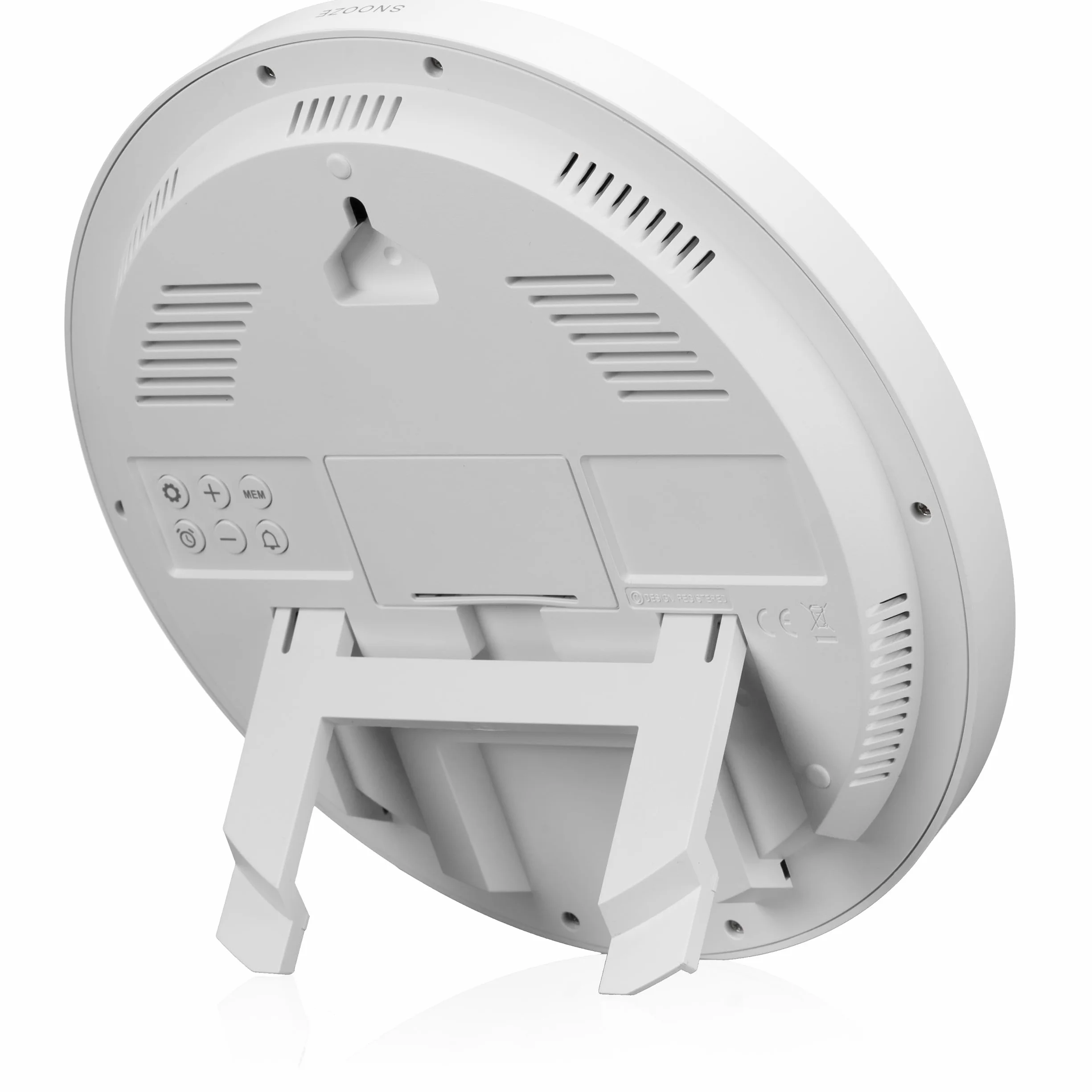 Kienzle Reloj de Pared y sobremesa radiocontrolado Temperatura Pantalla 18,7 cm Hora DCF Fecha 2 alarmas repetición Blanco