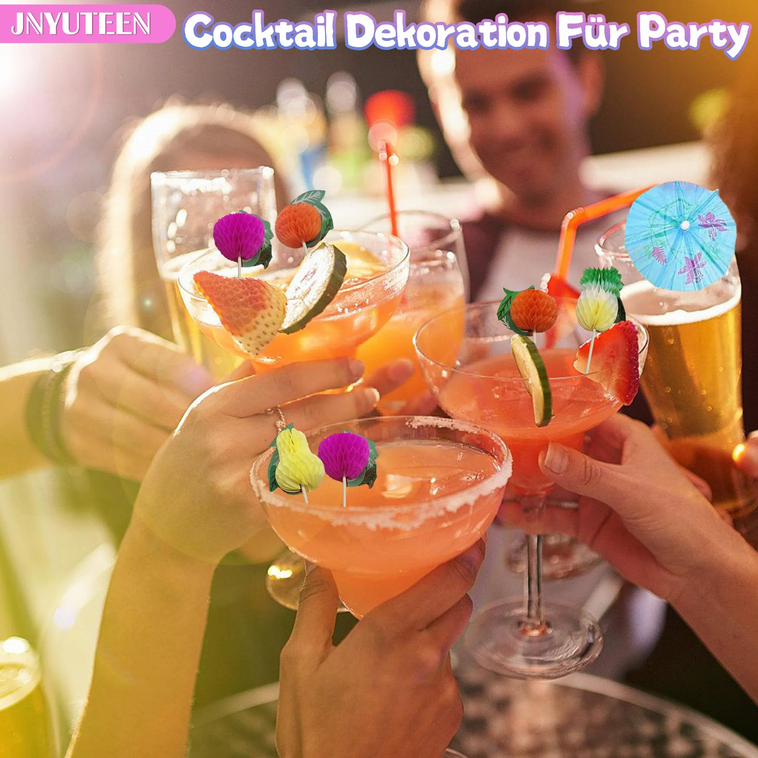 120 Piezas Decoración de Cóctel, 6 Estilos Decoración para Cócteles, Sombrillas de Cóctel Palos de Fuegos Palillos de Cóctel para Fiestas Recepción de Boda Bebidas Adorno de Tarta