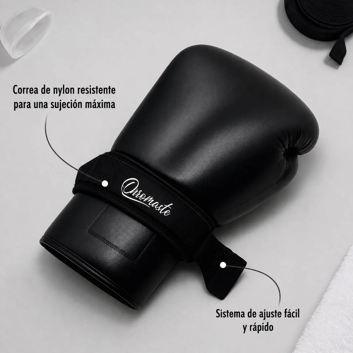 Lace to Strap Training Gloves System, Hook and Loop Lace Converter - Conversor de guantes de boxeo