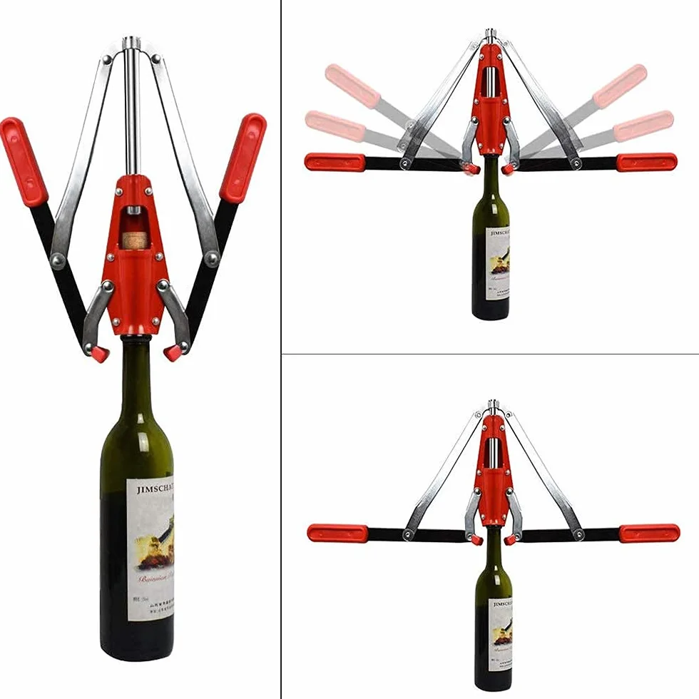 Botella de Mano Corker,Tapadora Manual de Doble Palanca para Cerveza de Vino Tinto EstáNdar