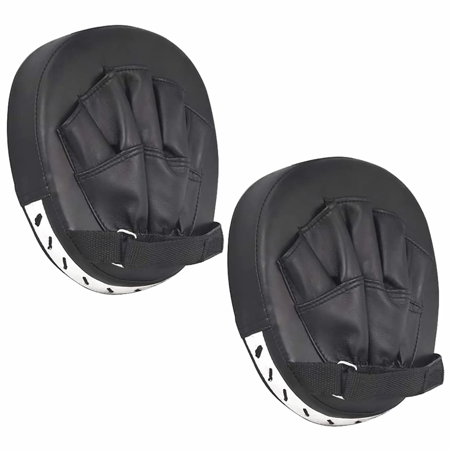Paquete de 2 Leather Boxing Mitt Training Target Focus Punch Pad Glove Karate Muay Thai Kick MMA