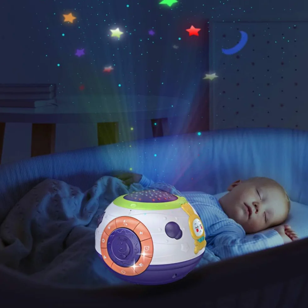 TUMAMA Proyector de Sueño para Bebé, Luz Nocturna con Estrellas y Música, Máquina de Ruido Blanco
