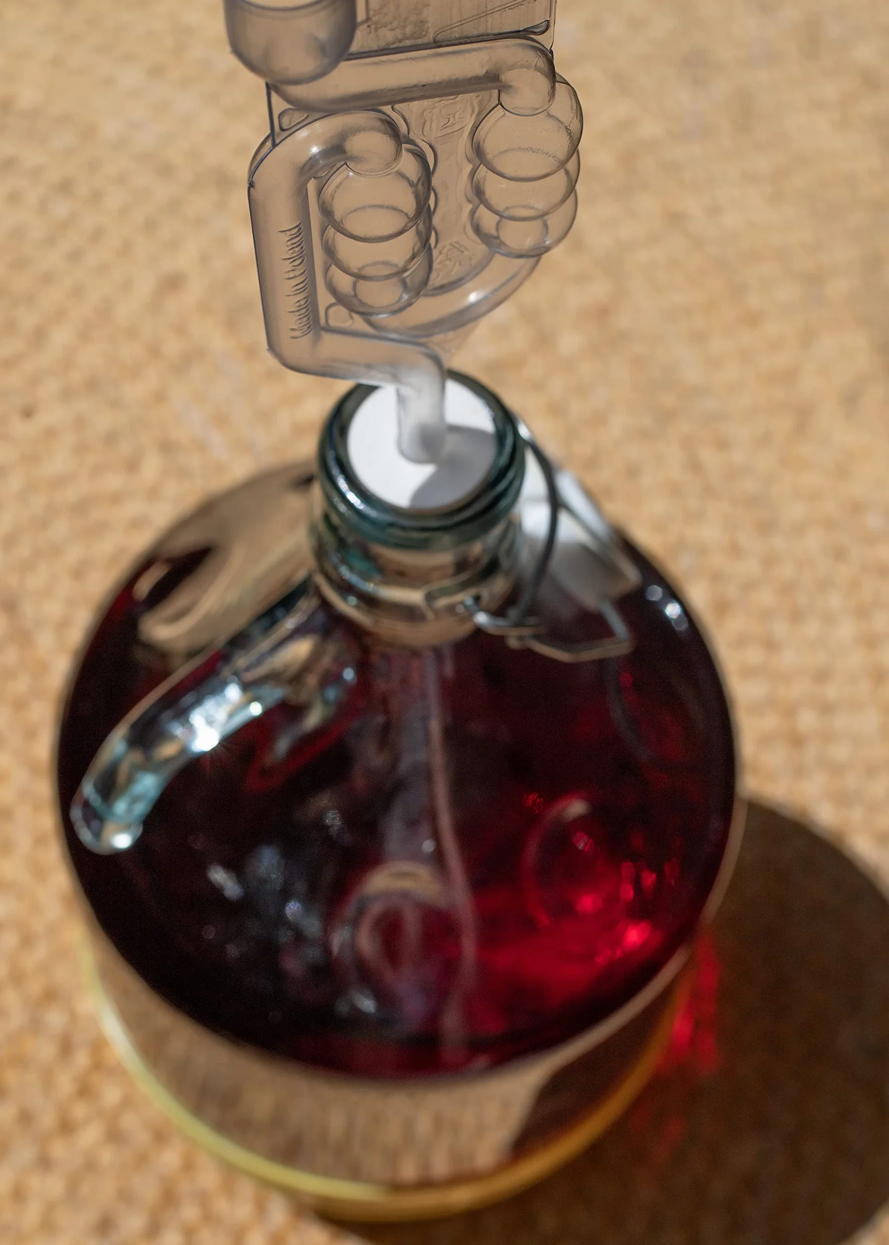 Enghals - Botellas de cristal transparente con cierre de clip, cesta protectora y tapón para hacer vino, fermentación y almacenamiento de bebidas, 2 unidades x 5 l