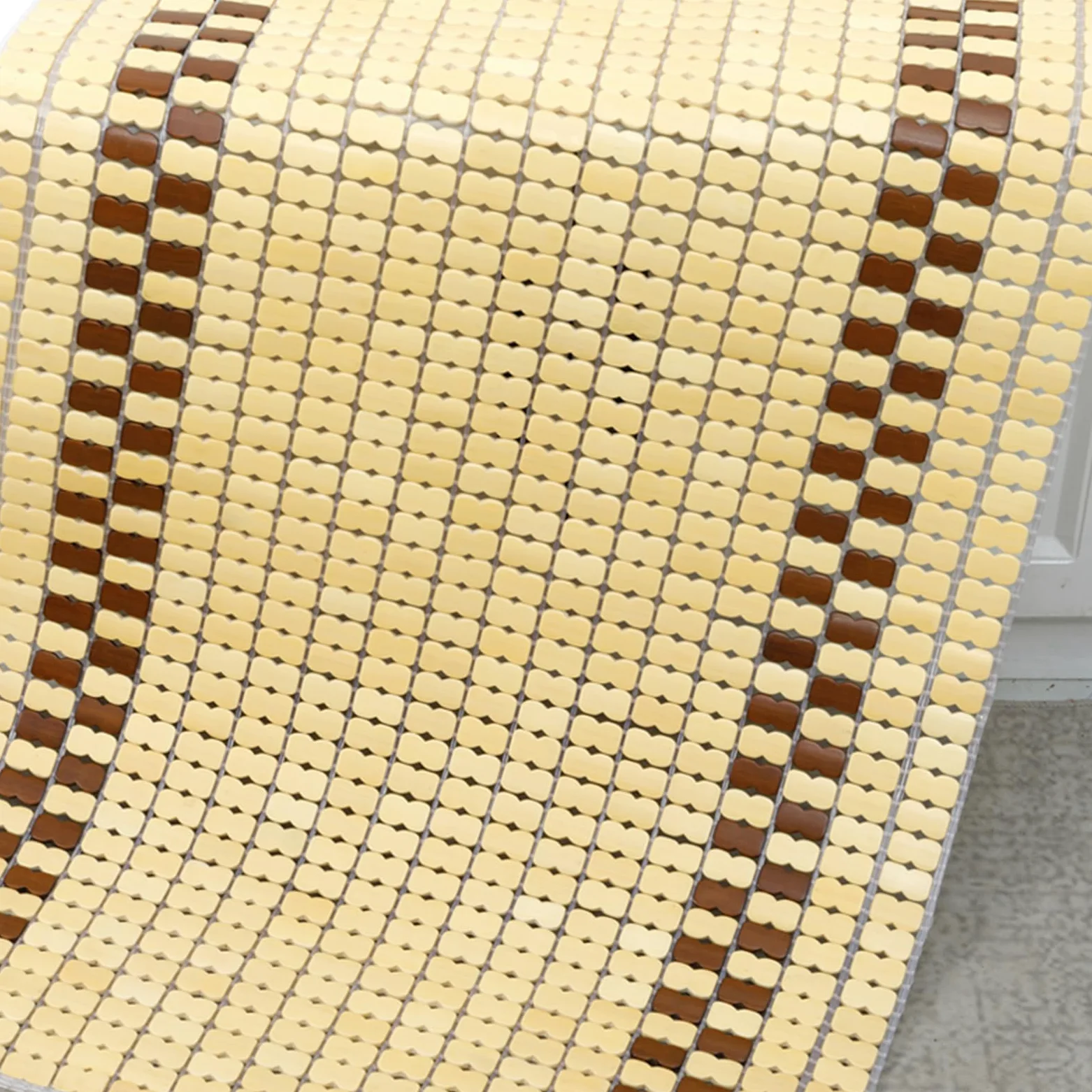 Almohadilla de bambú para colchón de enfriamiento natural, transpirable, plegable, para aire acondicionado, para cama Mahjong, suave y refrescante (55 x 130 cm)