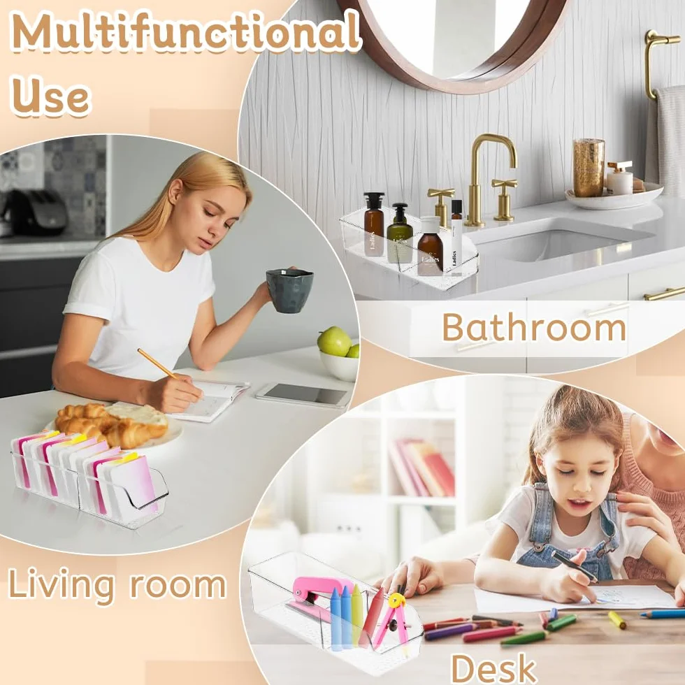 1Pcs Plástico Caja Infusiones, Transparente Caja Para Te, Dividido Cajaa de te de Fácil Acceso, Organizador Infusiones con 2 Células para Café, Azúcar (1PCS)