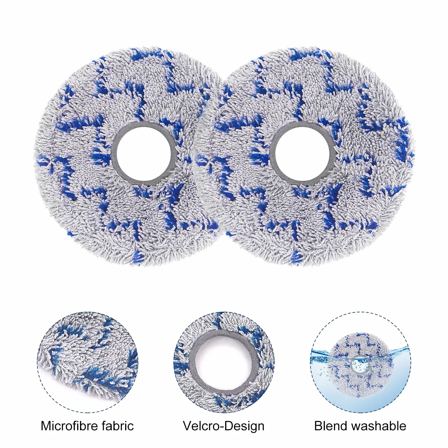 4 Piezas Repuesto de paño de microfibra Compatible with ECOVACS DEEBOT X1 OMNI TURBO Robot Aspirador