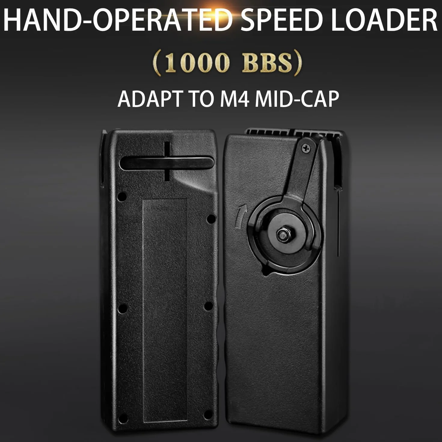 Airsoft Speed Loader 1000 Rondas Manivela BBS Cargador M4 Quick Loader Cargador Rápido 6 MM Tactical Magazine Pouch