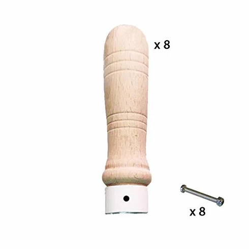 Manuel Gil Pack 8 Puños Futbolín Duguespi, Antideslizantes con 8 Tornillos para Barra 13 mm