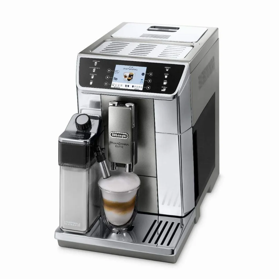 Cafetera automática De'Longhi PrimaDonna Elite ECAM 656.55.MS con pantalla a color TFT de 3,5 pulgadas, sistema de leche integrado