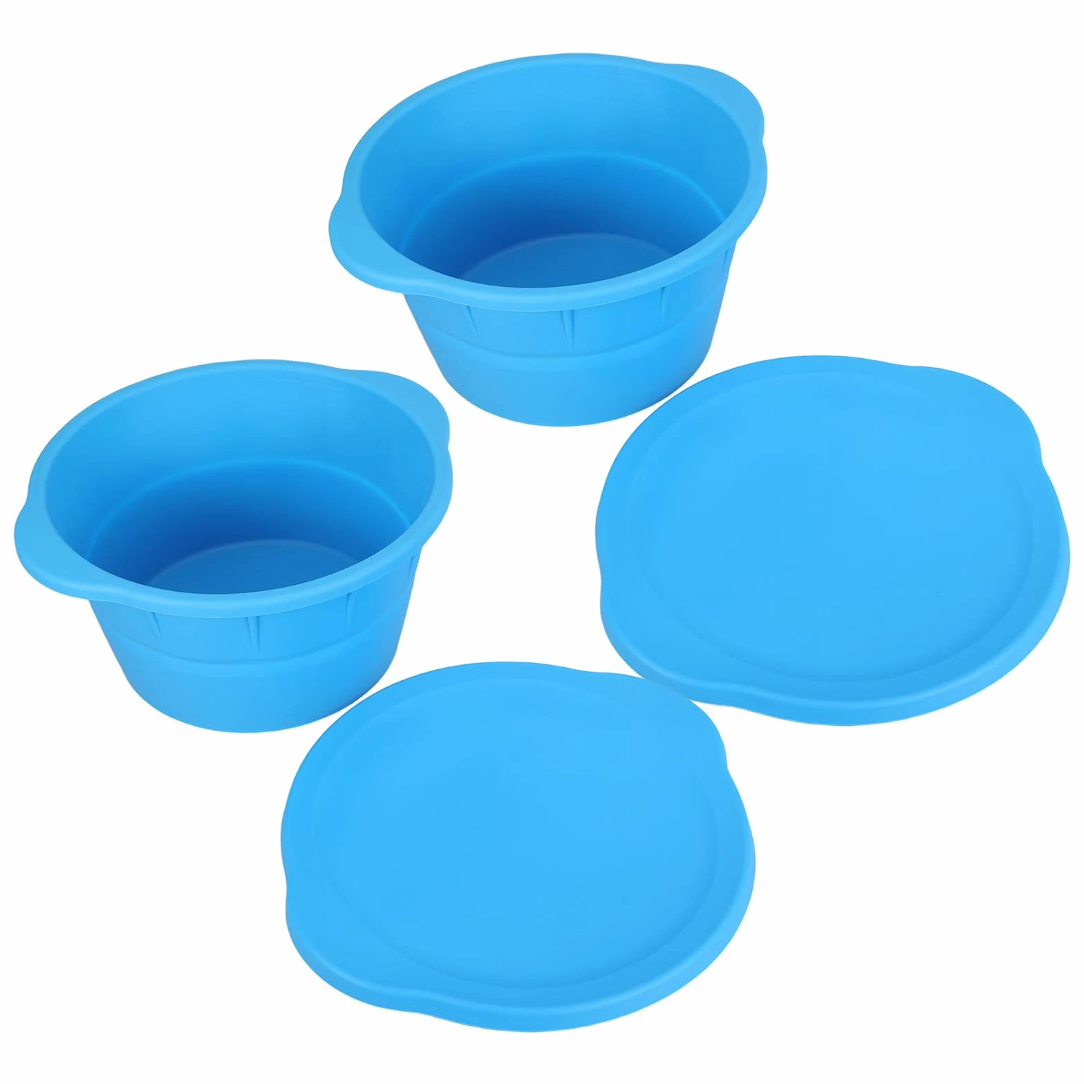 IMIKEYA 2 Piezas Molde para Cubitos de Hielo de Silicona Redondo Reutilizable Capacidad de 3.6l Diseño Plegable para Baño de Hielo y Viajes
