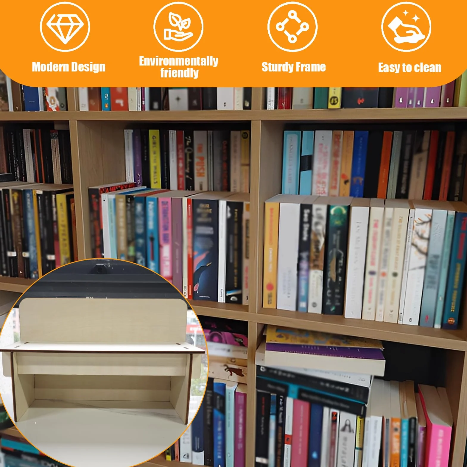 Inserto elevador de libros de tapa blanda compatible con la unidad de almacenamiento Ikea Kallax, inserta estantes para mejorar la organización del libro