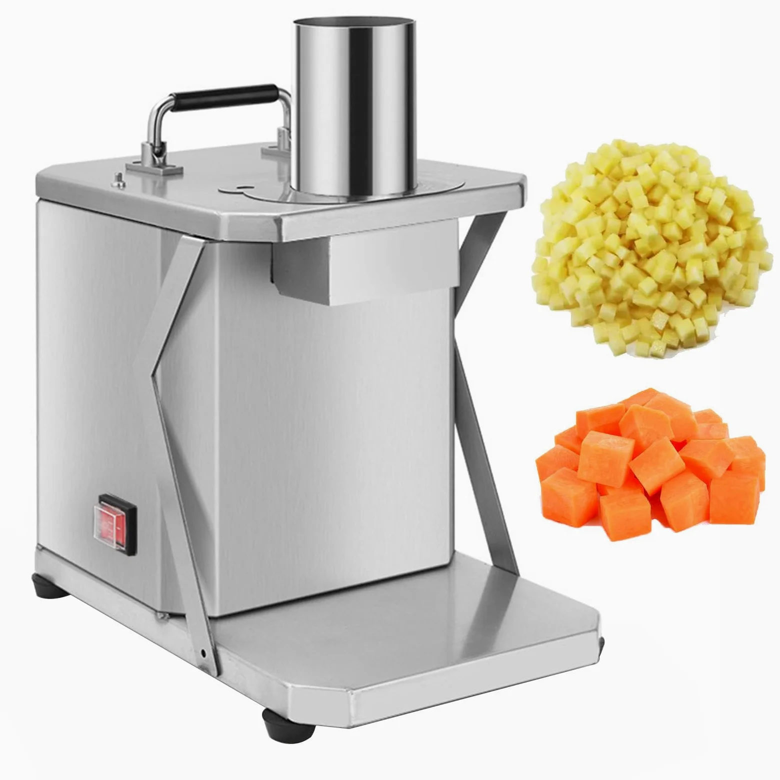 Cortador eléctrico de frutas y verduras, cortador de verduras desmontable para uso en la cocina del hogar, cortador de frutas eléctrico para restaurantes comerciales, cocina, z,15 mm