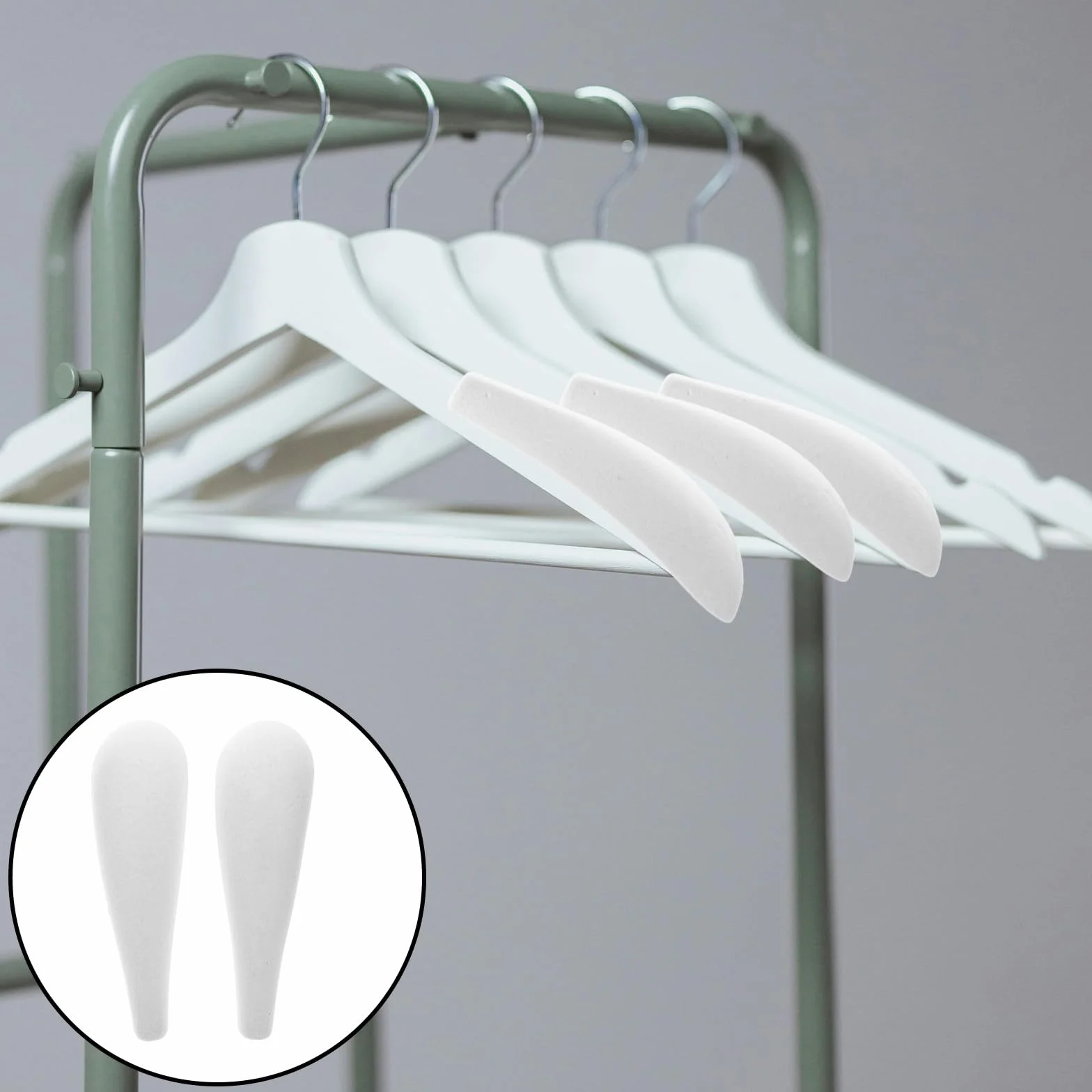 12 Almohadillas De Hombro para Perchas Flocadas Engrosadas Antideslizantes con Soporte Ensanchado para Trajes Abrigos Suéteres Moldeadoras De Hombros para Hogar Y Tiendas