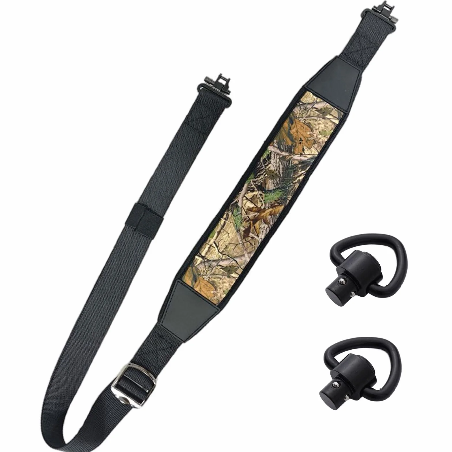 Correa Portafusil de Cuero con Eslinga Giratoria para Rifle de Caza Antideslizante
