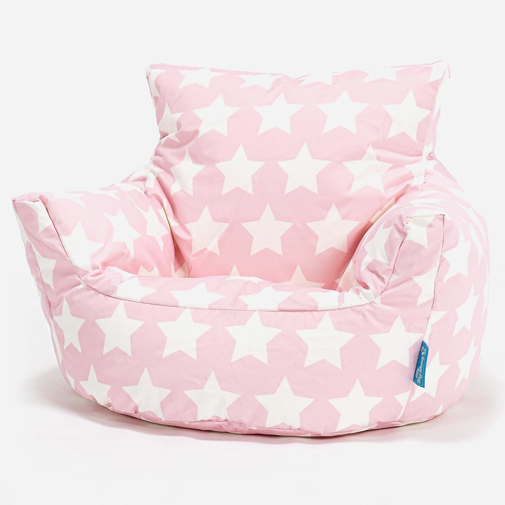 Lounge Pug Sillón Infantil Puf, Estrellas Rosa, Silla Puff para Niños y Niñas, Sala de Juegos o Dormitorio