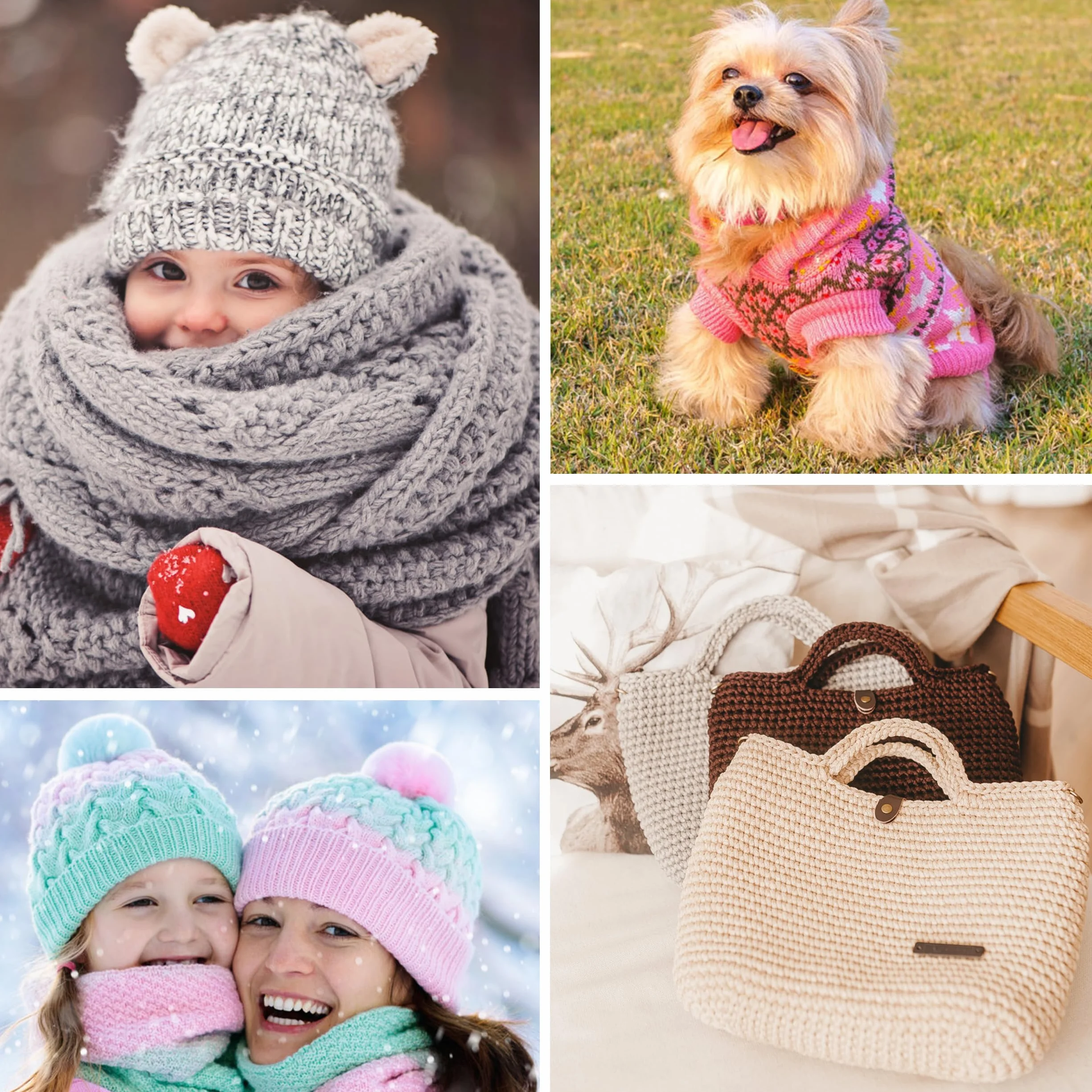 Jesustree Telares De Tejer Máquina De Tricotar Bufandas Telares Conjunto Con Agujas De Tejer Y Agujas De Crochet Para Niños Adultos Principiantes Hacer Calcetines Bufandas Gorros 2 Juego
