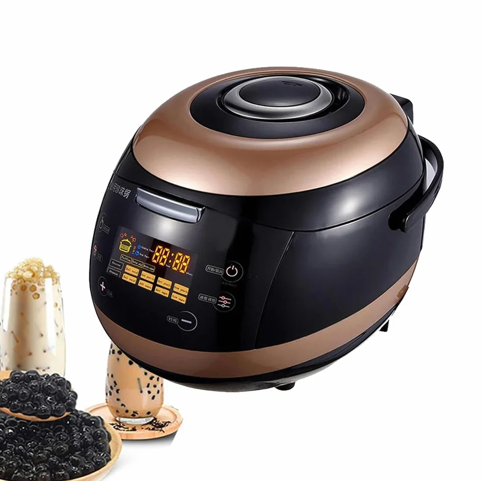 Olla de Perlas Comercial Totalmente automática de 900 W, Olla de Perlas automática con Gran Capacidad, Cocina de Bolas de Taro de Tapioca con Pantalla táctil para Perlas, pudines, Taro, Simi