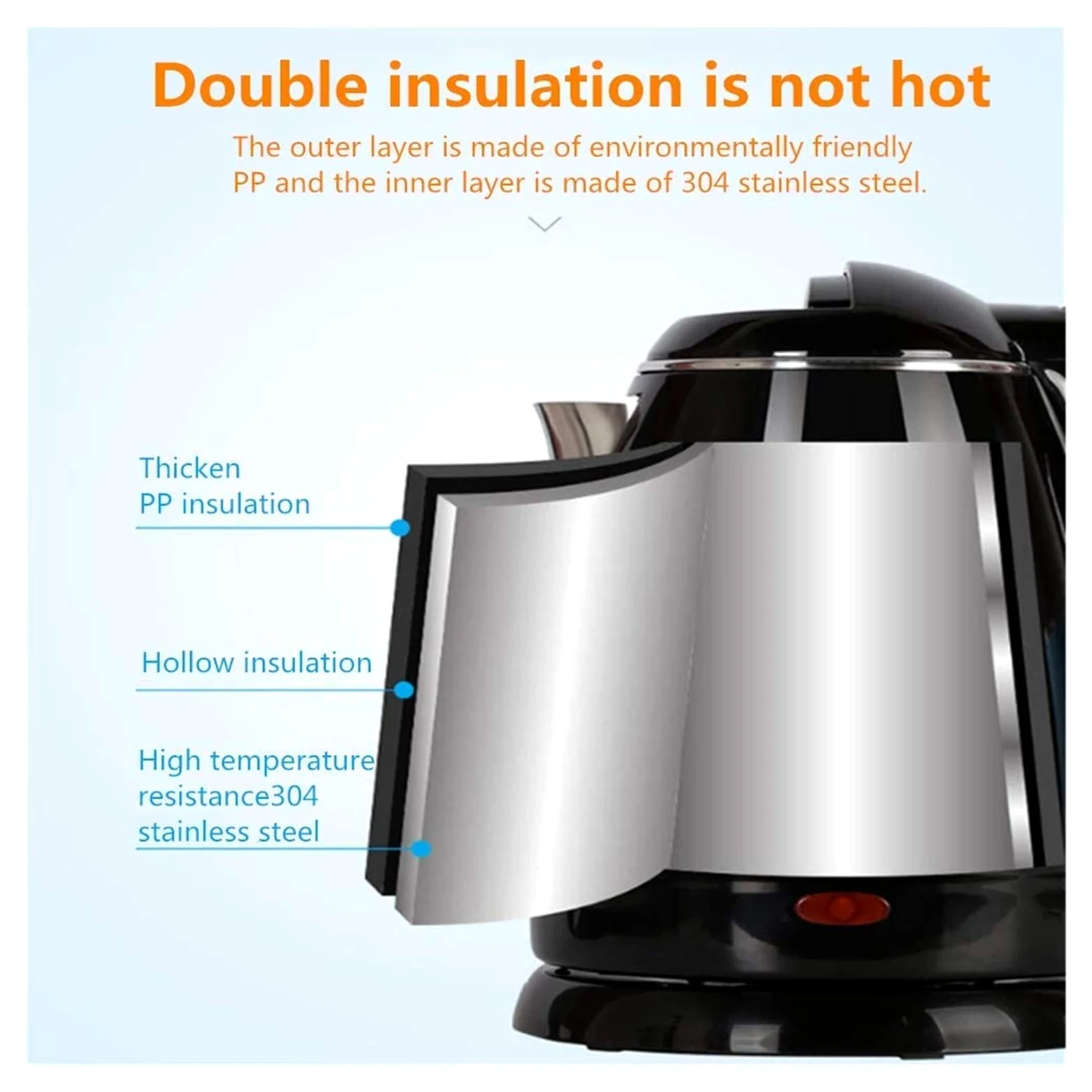 Hervidor eléctrico de café de preparación rápida, hervidor de agua con silbato, autoapagado, autoprotección en seco antiquemaduras, termo de temperatura constante The New
