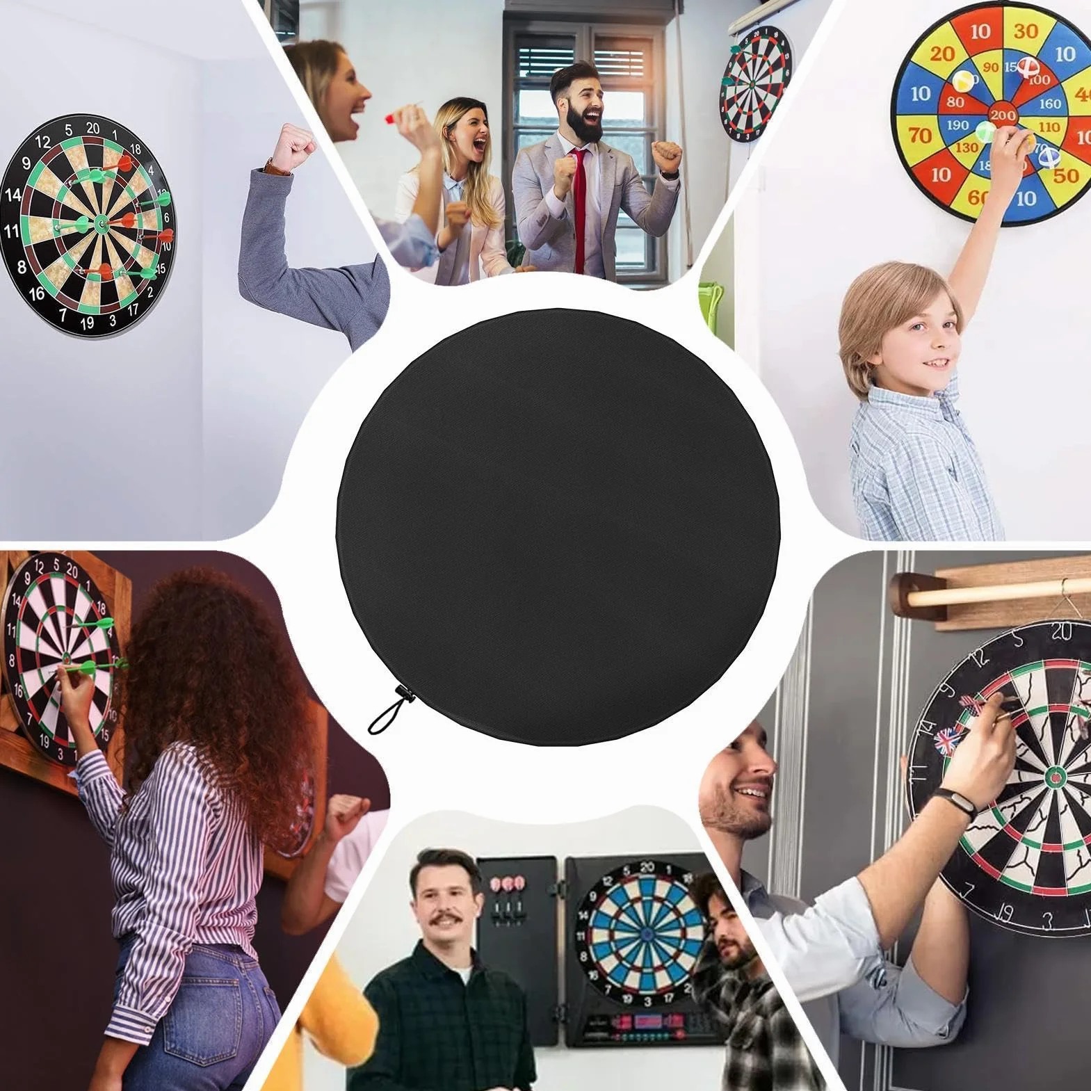 Dartboard Storage Bag - Dartboard Waterproof Cover | Protector Dust Shield Storage Sleeve | Outdoor Indoor Dart Board Protection Case System, Durable Weather Resistant Fabric Guard Layer Prevents Mois