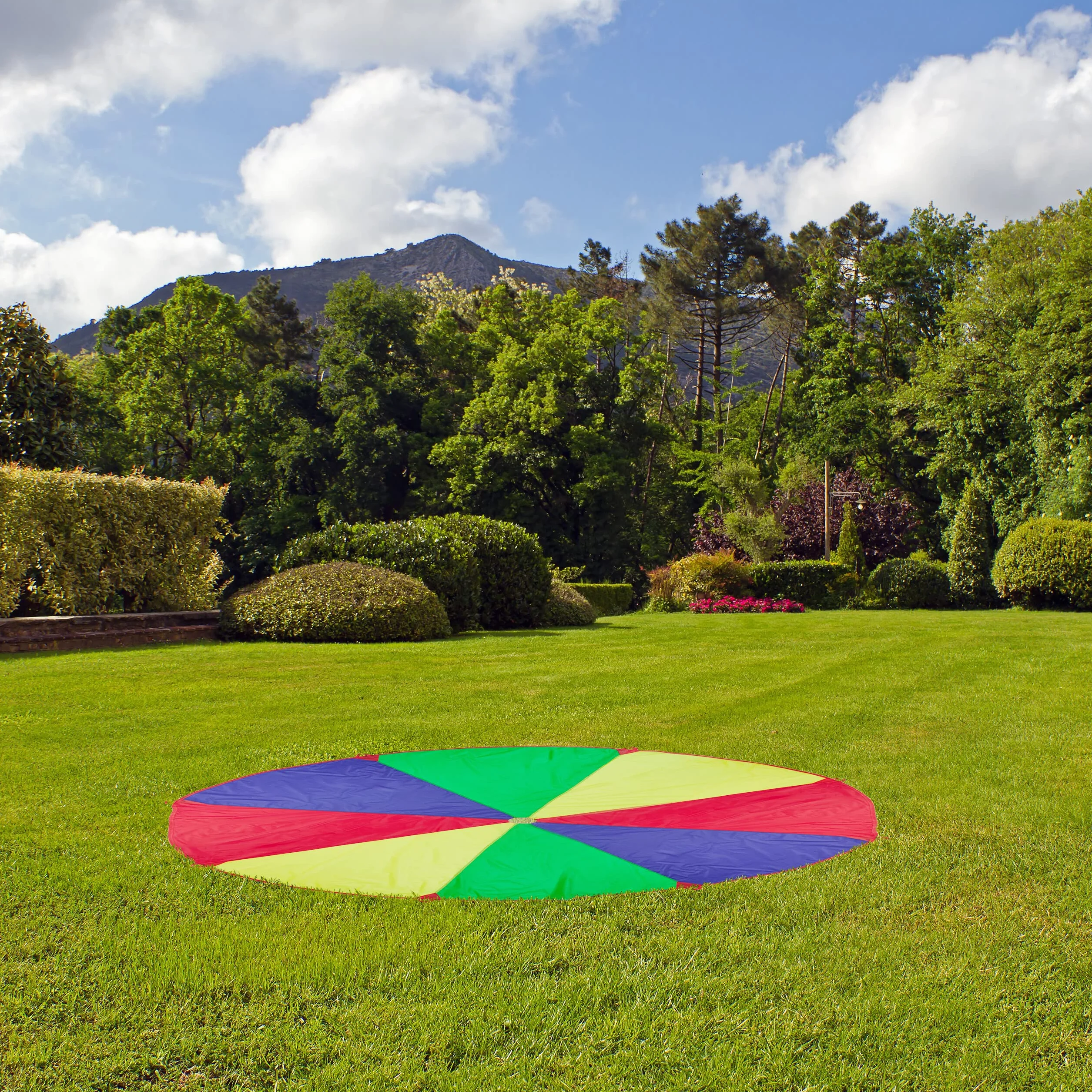 Relaxdays Juego de Paracaídas para Niños Ø 2 m 8 Asas Multicolor