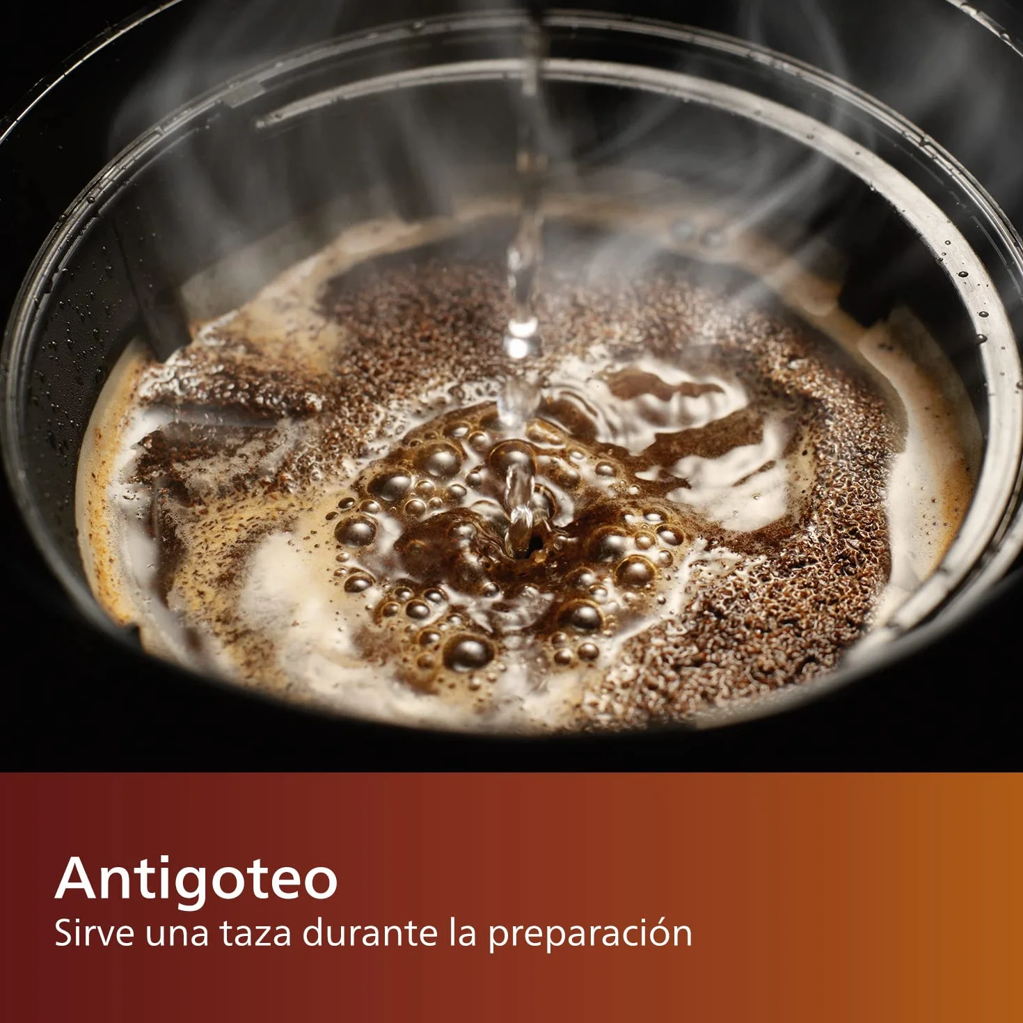 Philips Cafetera - Jarra Térmica 1.2L, hasta 15 Tazas, Acero Inox, Plateado/Negro (HD7546/20)