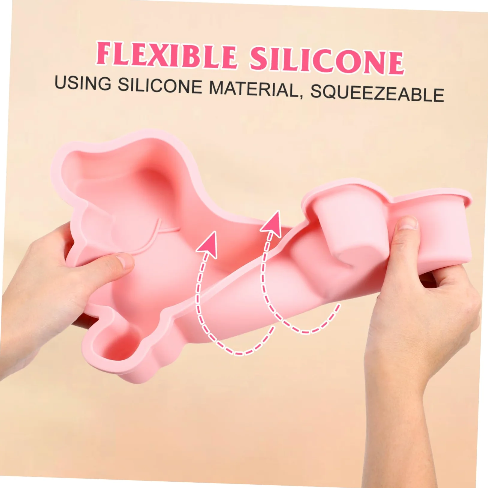 Molde de Silicona Antiadherente para Dulces en Forma de Perro, Resistente al Calor, 2 Piezas para Hornear Pasteles y Golosinas en Cocina DIY