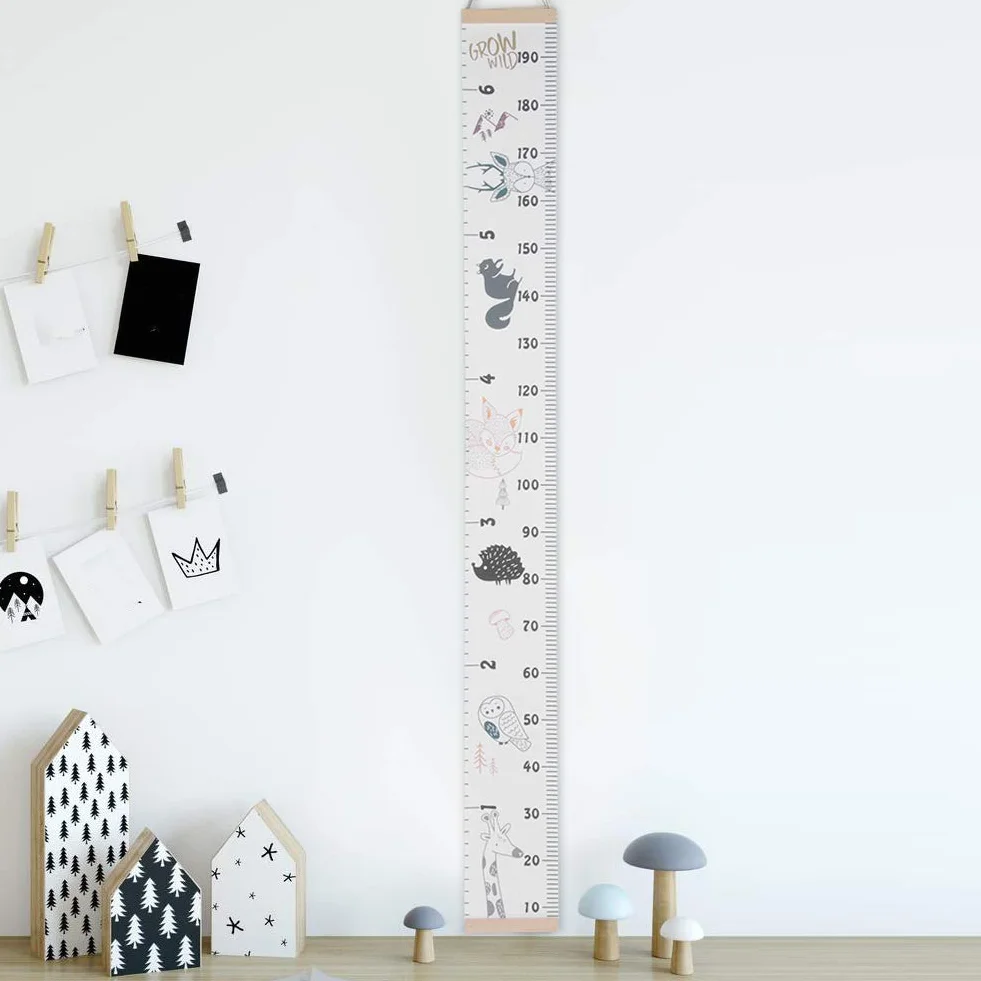Tabla de Crecimiento para Niños con Cinta Métrica Portátil Decorativa