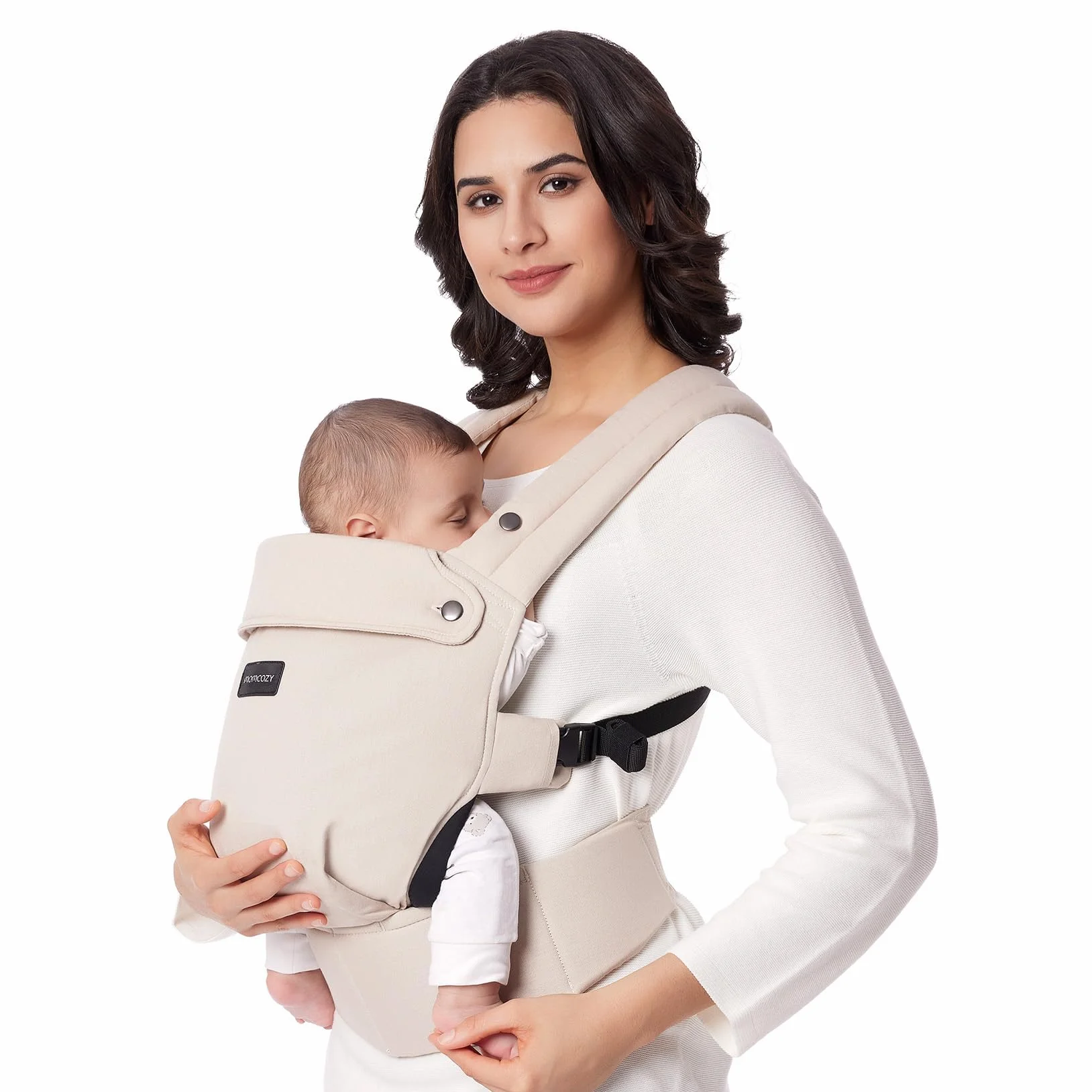 Momcozy Mochila Portabebés Ergonómica Ligera para Bebés 3-24 Meses Soporte Lumbar