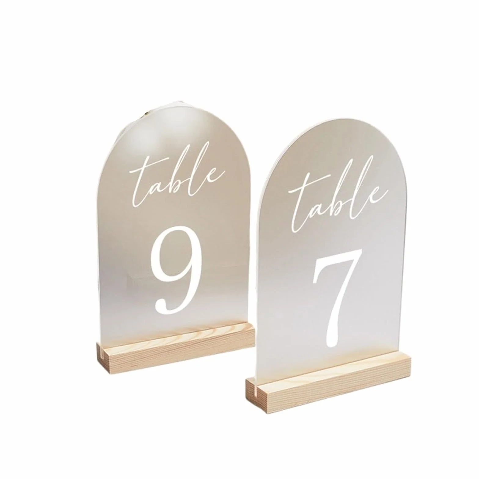 10 Uds. Números de mesa con arco for boda soporte madera decoración recepción arqueada esmerilada, letreros, fiesta Para Restaurantes