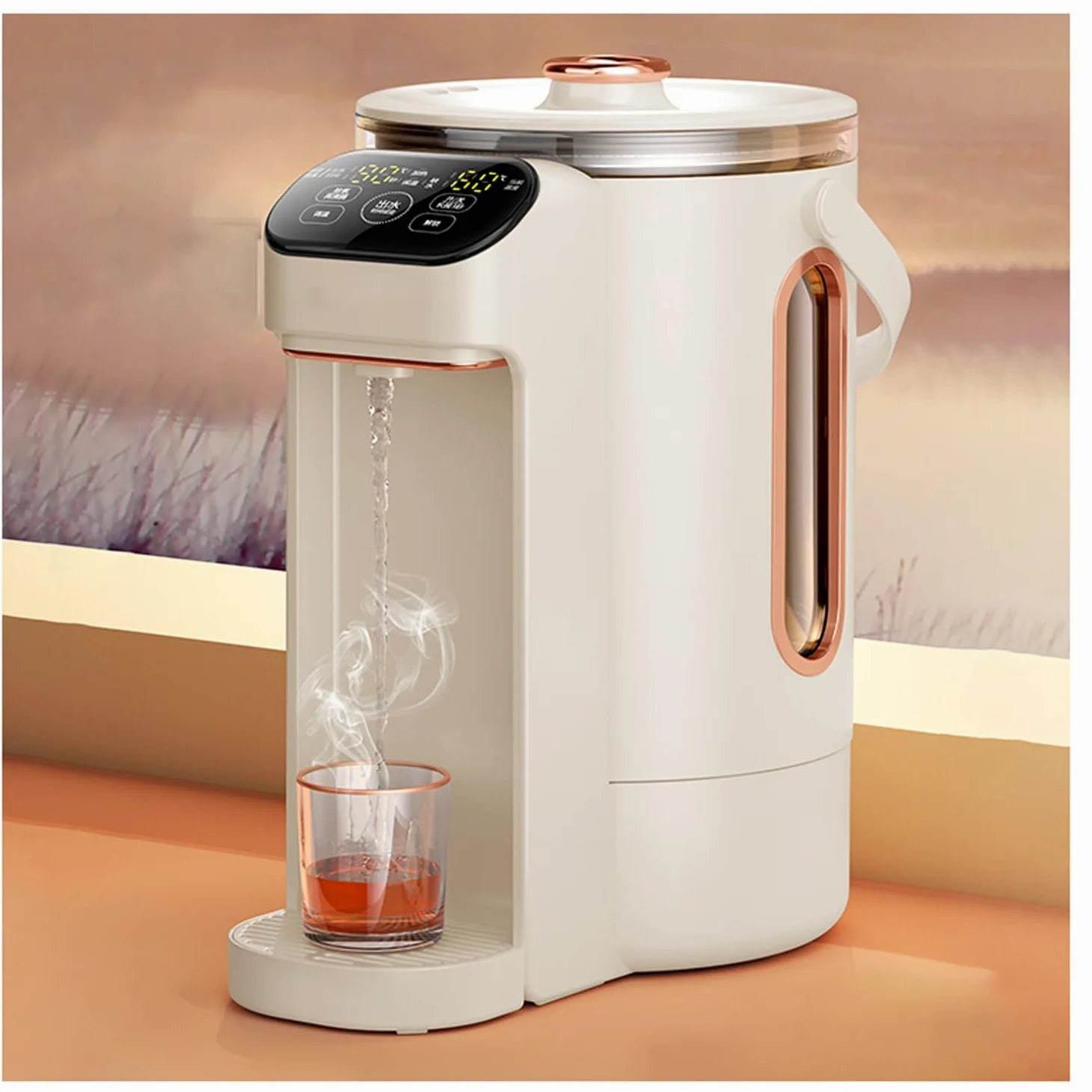 dispensador de agua fria y calienteDispensador de agua caliente instantáneo pequeño, todo en uno, con calefacción de escritorio, puro, para el hogar, 2,3 L/2,5 L(Color:2.5L)