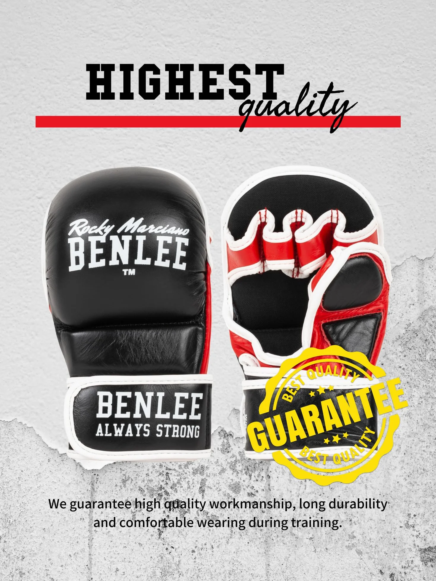 Benlee Leather MMA Sparring Glove Striker - Bolsa de Guantes de Boxeo