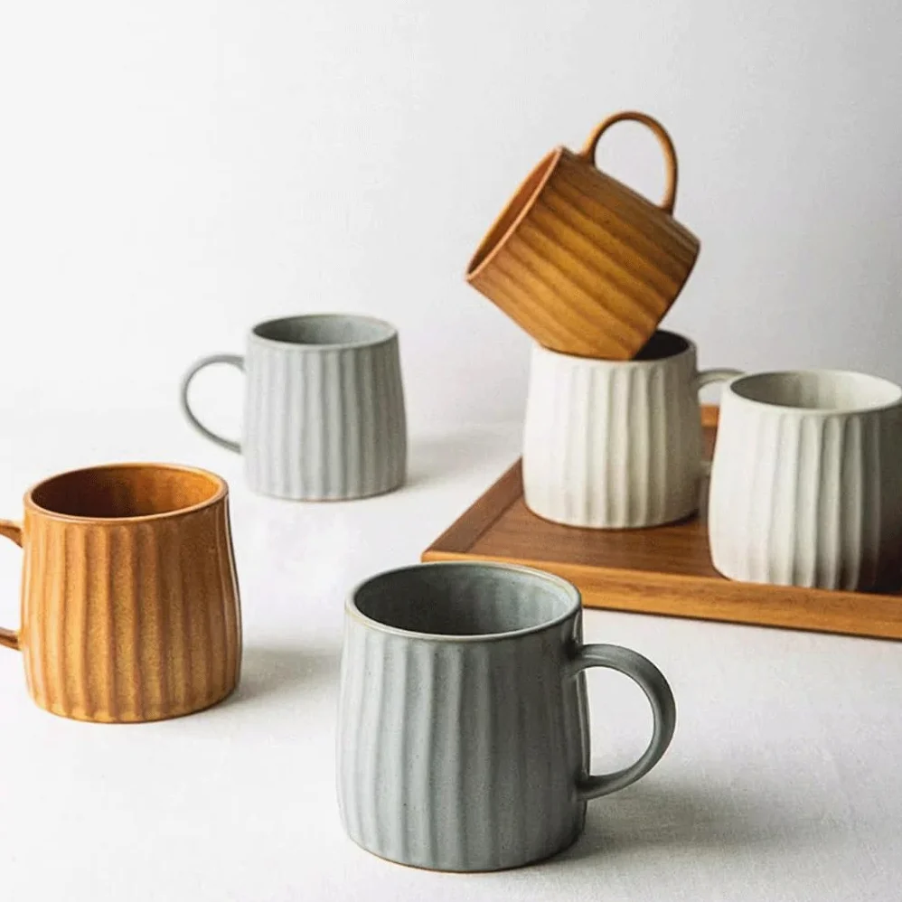 ENGENDER Tazas Cafe Taza De Cerámica, Retro, Agua, Café Oficina Mug Cups(B)