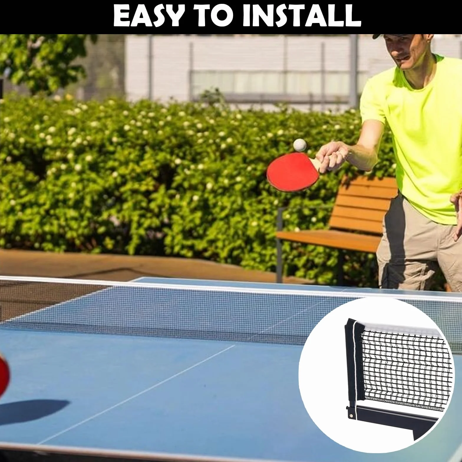 Red de Tenis de Mesa de Reemplazo 180cm Plegable Impermeable Poliéster Negro 2 Piezas
