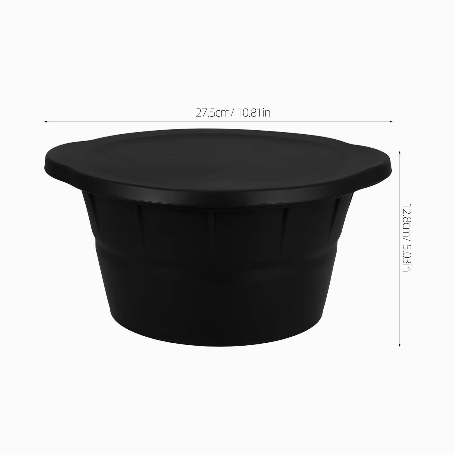 TOPBATHY Molde para Cubitos de Hielo Redondo de Silicona Negro, Plegable y Reutilizable, Capacidad 3.6l para Uso al Aire Libre y Baños de Hielo, Paquete de 2 Piezas